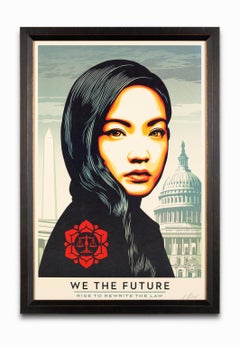 Shepard Fairy „We The Future – Rise to Re .....“ Siebdruck Signiert und datiert