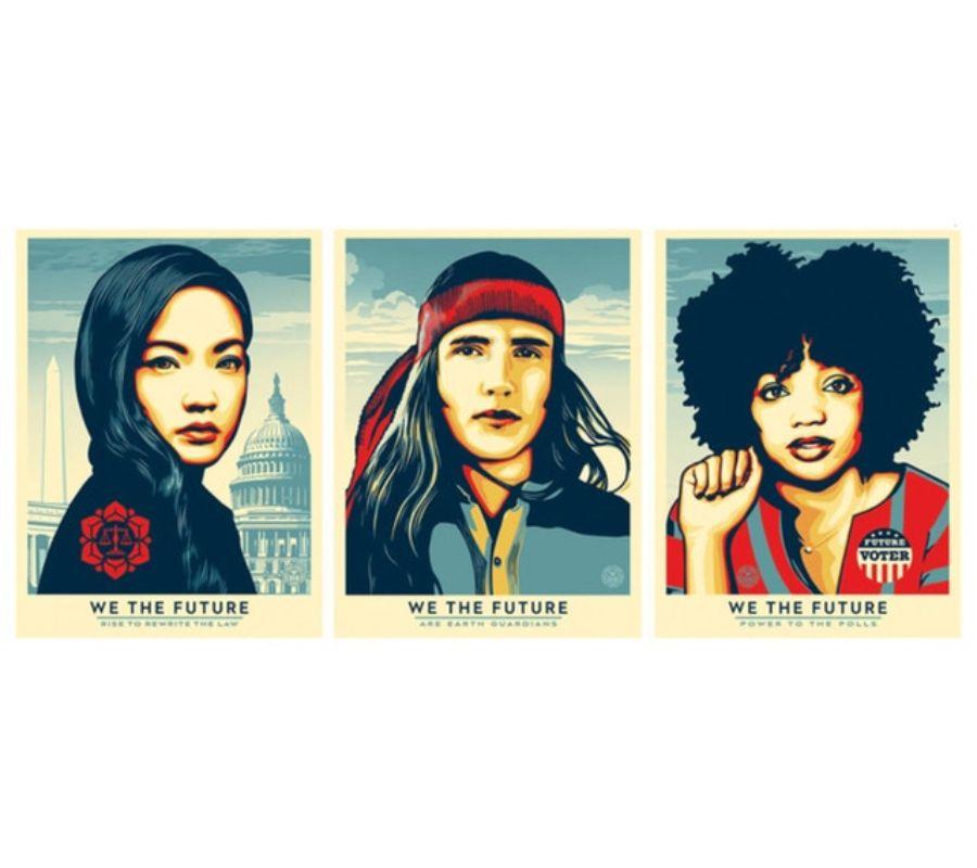 We the Future set of 3 Posters - Print by Shepard Fairey