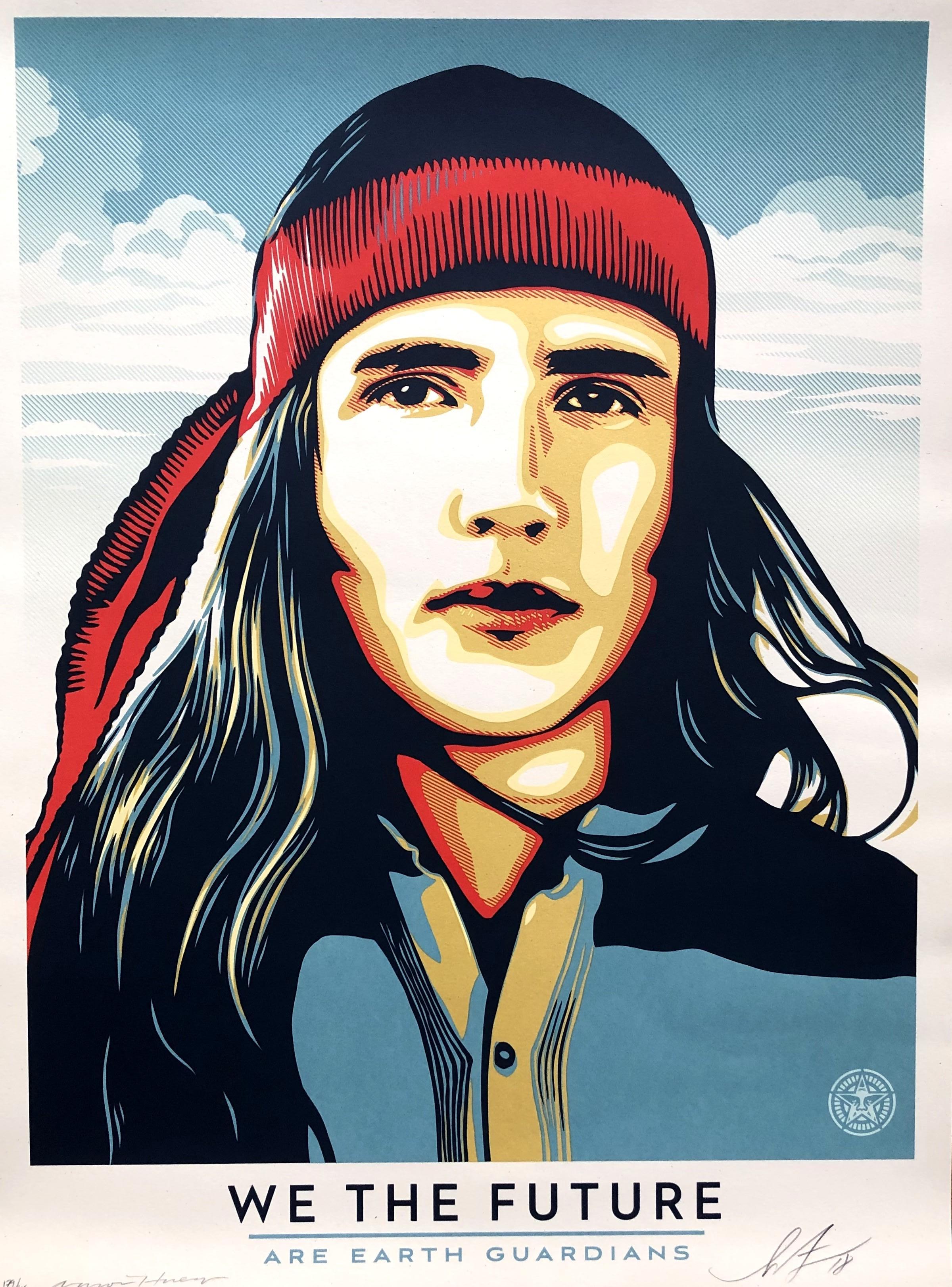 We The Future - Young Man - Original Serigraph Handsigned Numbered - Print by Shepard Fairey