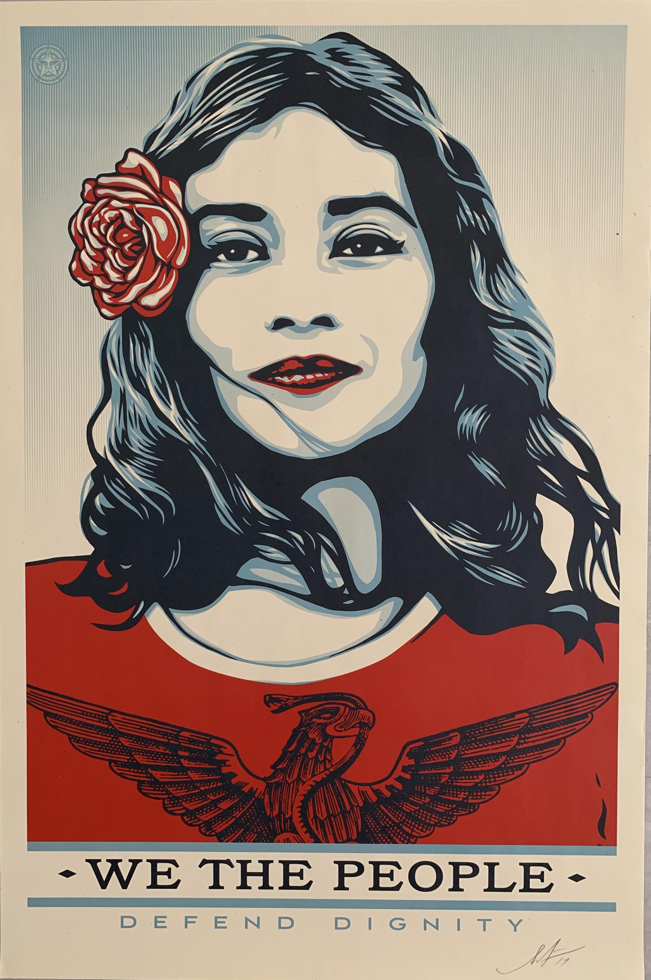 WE THE PEOPLE (2017) Siglato e datato dall'artista - Print di Shepard Fairey