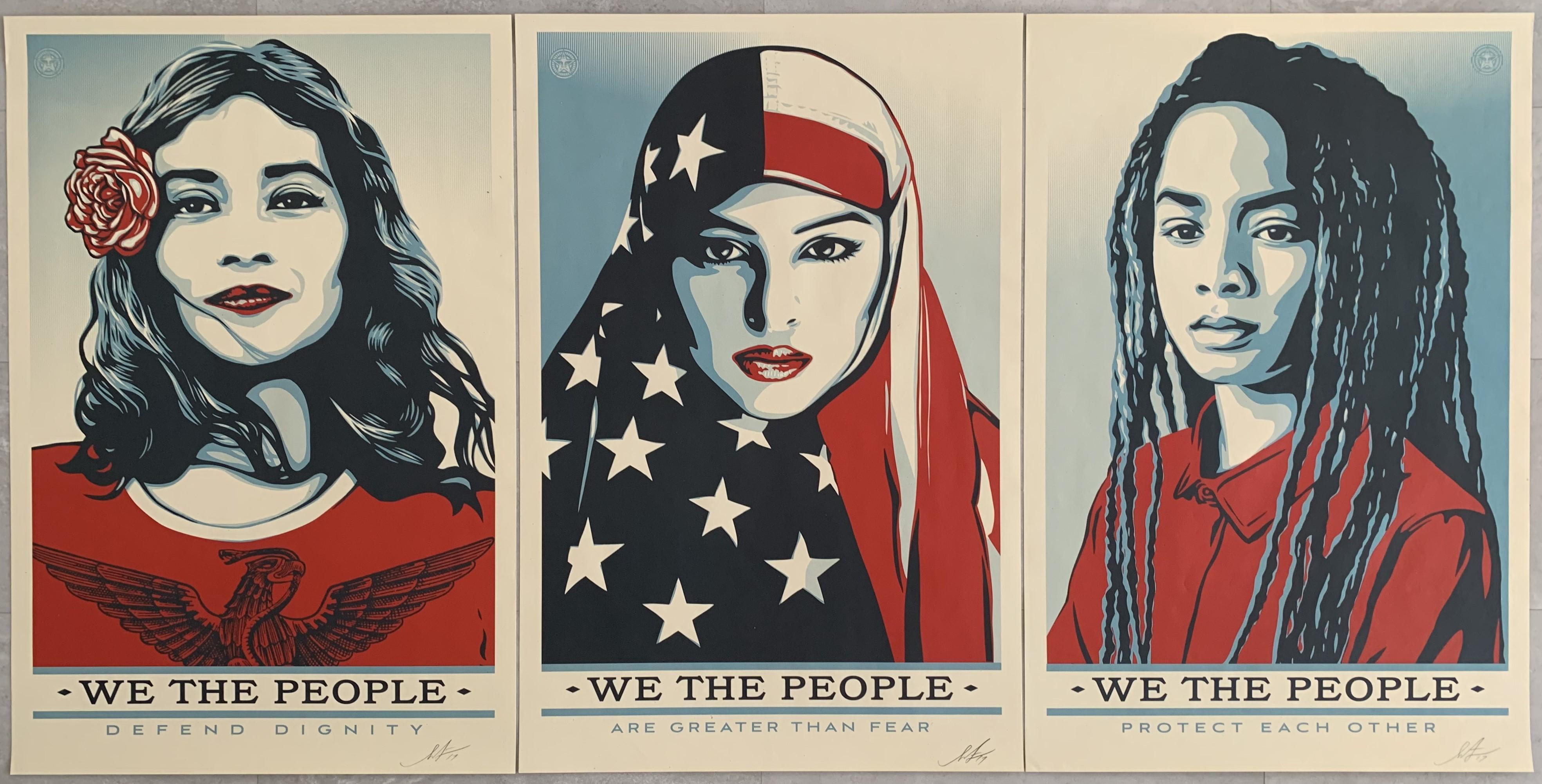 Portrait Print di Shepard Fairey - WE THE PEOPLE (2017) Siglato e datato dall'artista