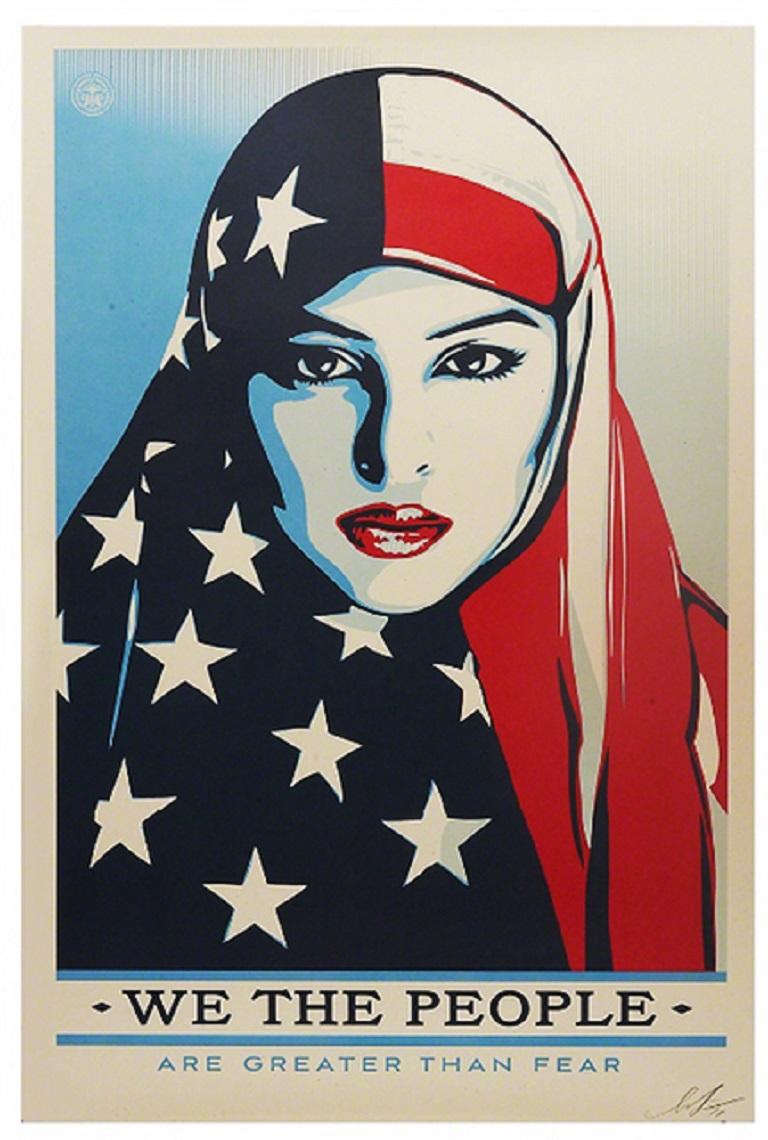 We The People - Are Greater Than Fear Poster - Print by Shepard Fairey