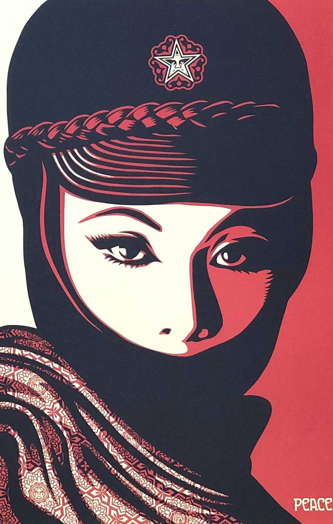 Woman portrait - Screenprint Handsigned - Print by Shepard Fairey