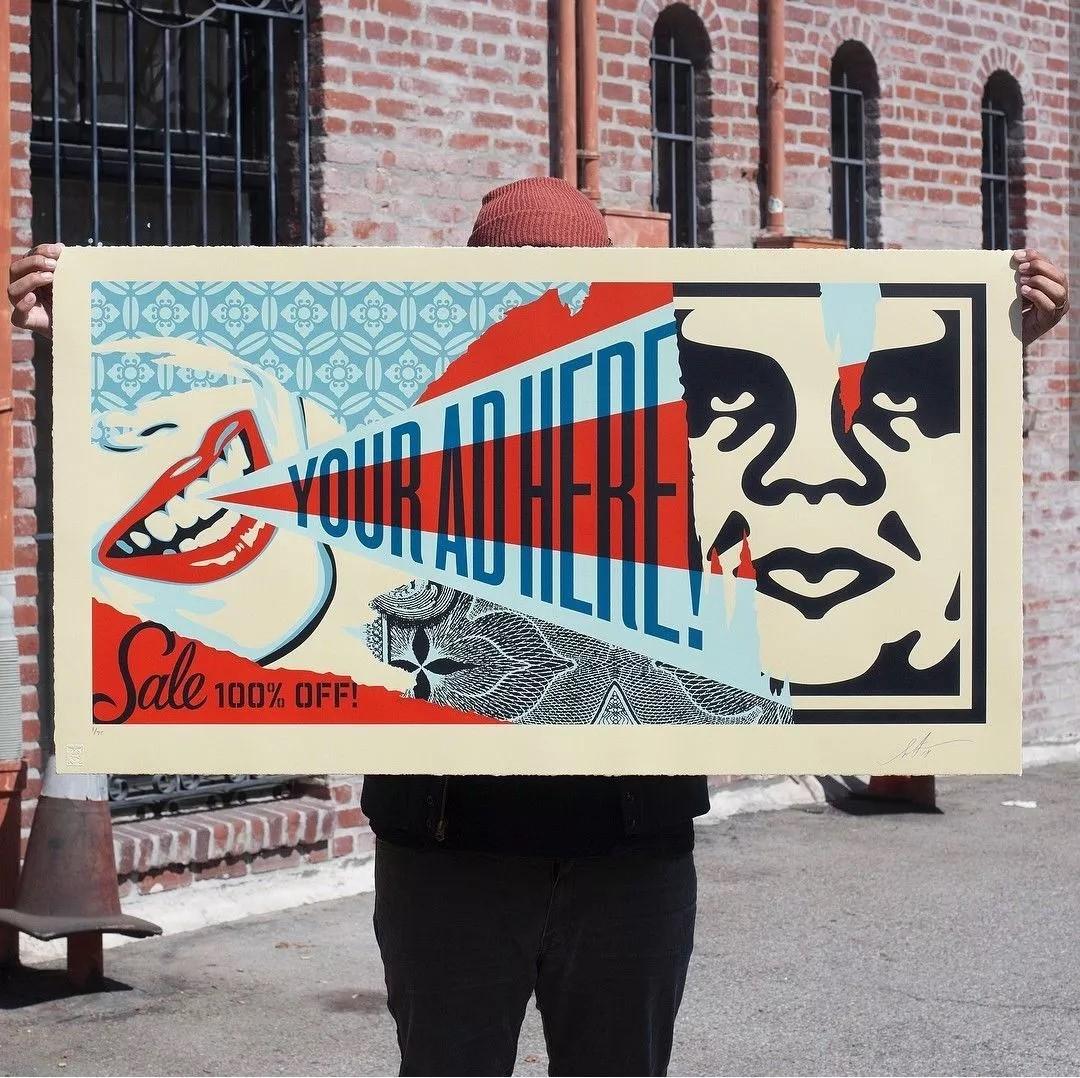 Your Ad Here Large Format Print Signed and Embossed Limited Edition