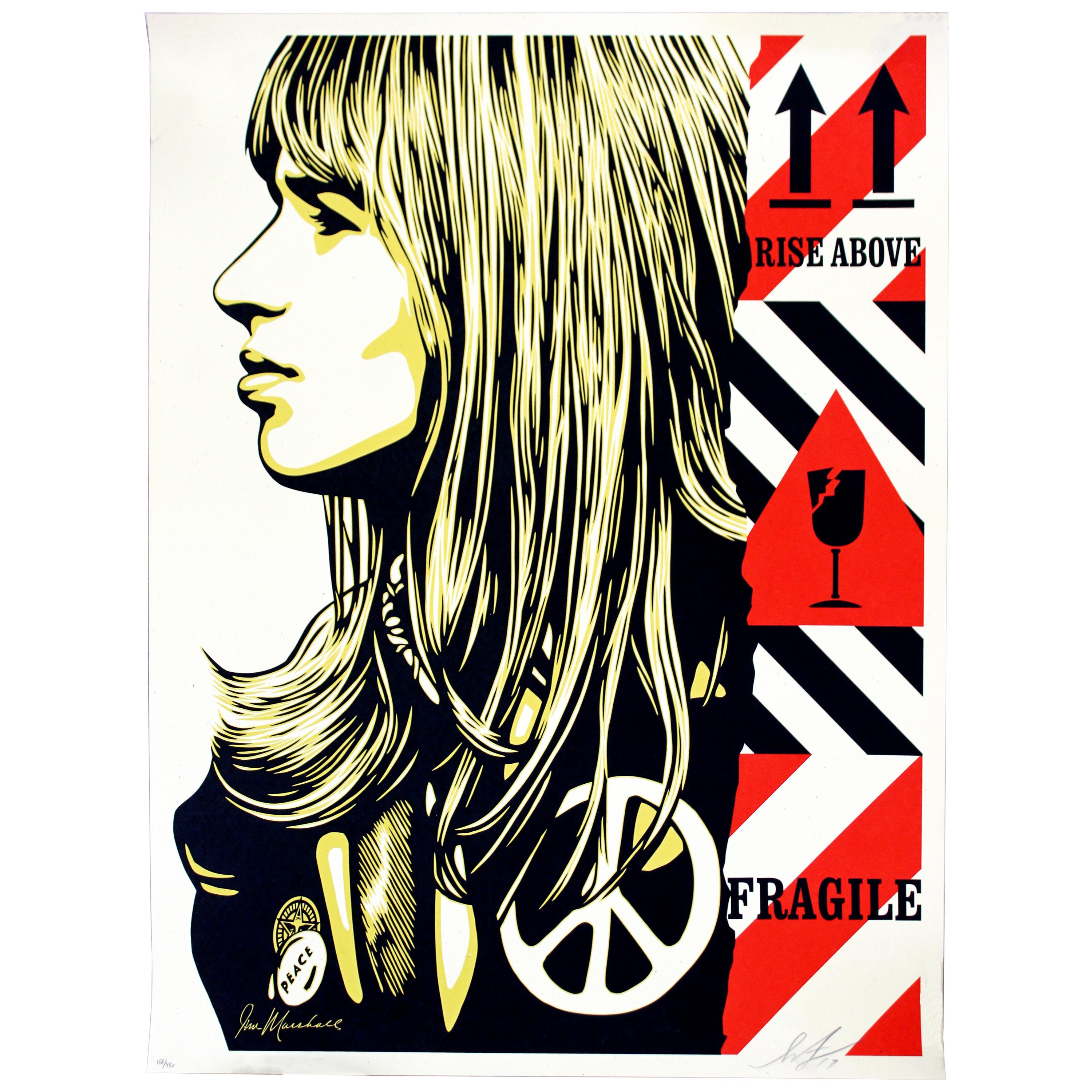 Shepard Fairey Signed Numbered Screenprint 156/450 Fragile Peace, Obey Giant