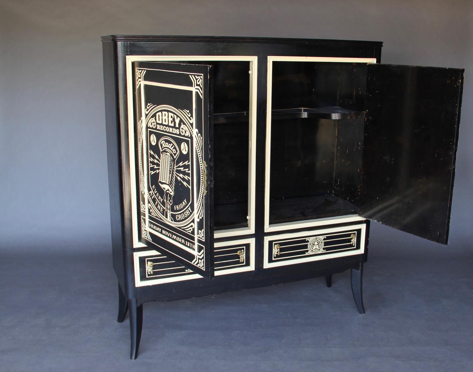 North American Shepard Fairey, Stenciled and Painted Chest 