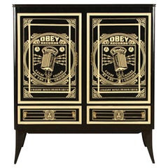 Shepard Fairey, Stenciled and Painted Chest "OBEY"