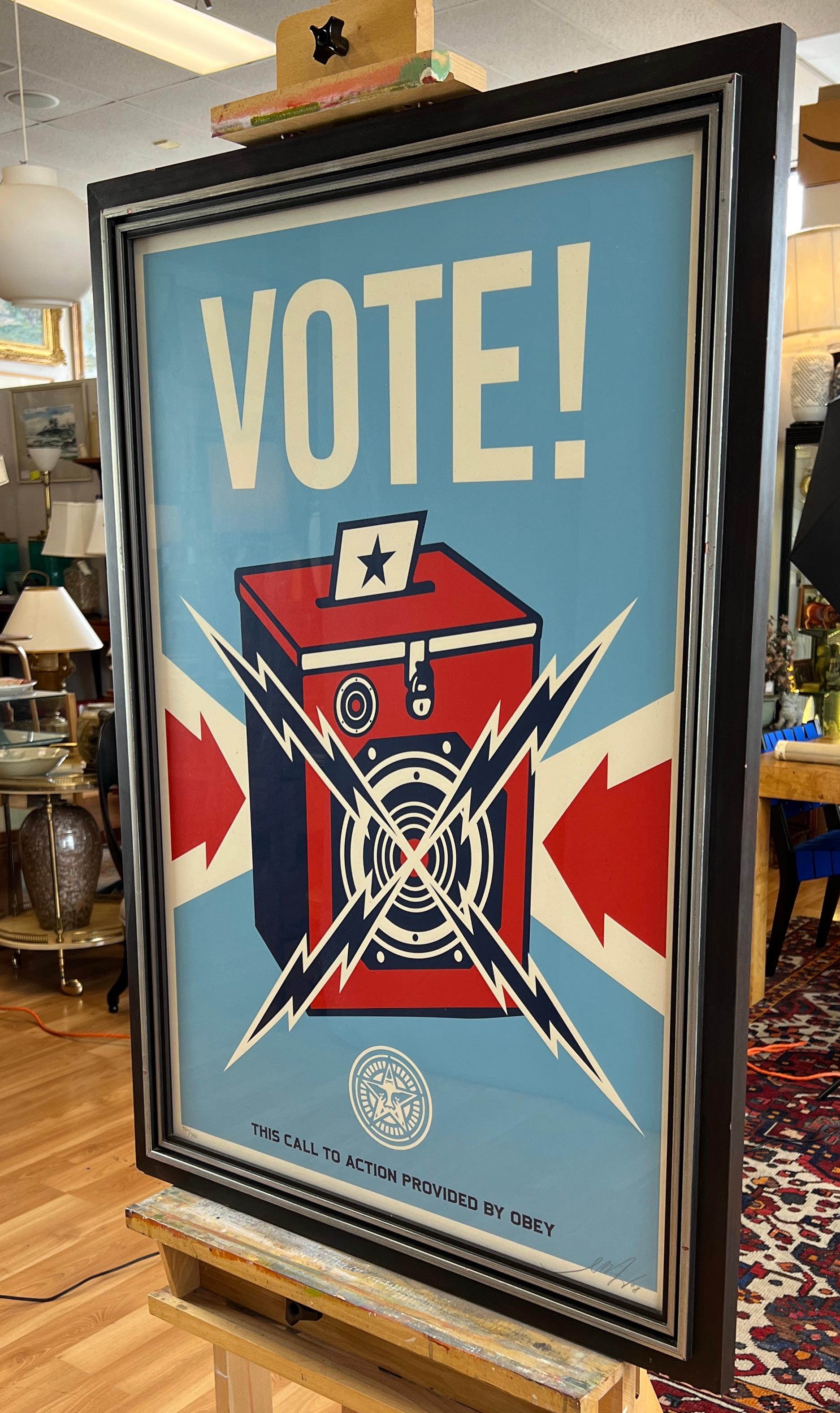 „Vote!“ von Shepard Fairey 330/350 im Zustand „Gut“ im Angebot in San Francisco, CA
