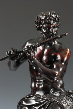 "Sheperd Playing His Flute" by F. Barbedienne