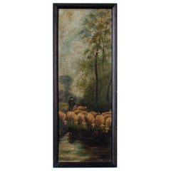 Shepherd and Flock Painting, 1917