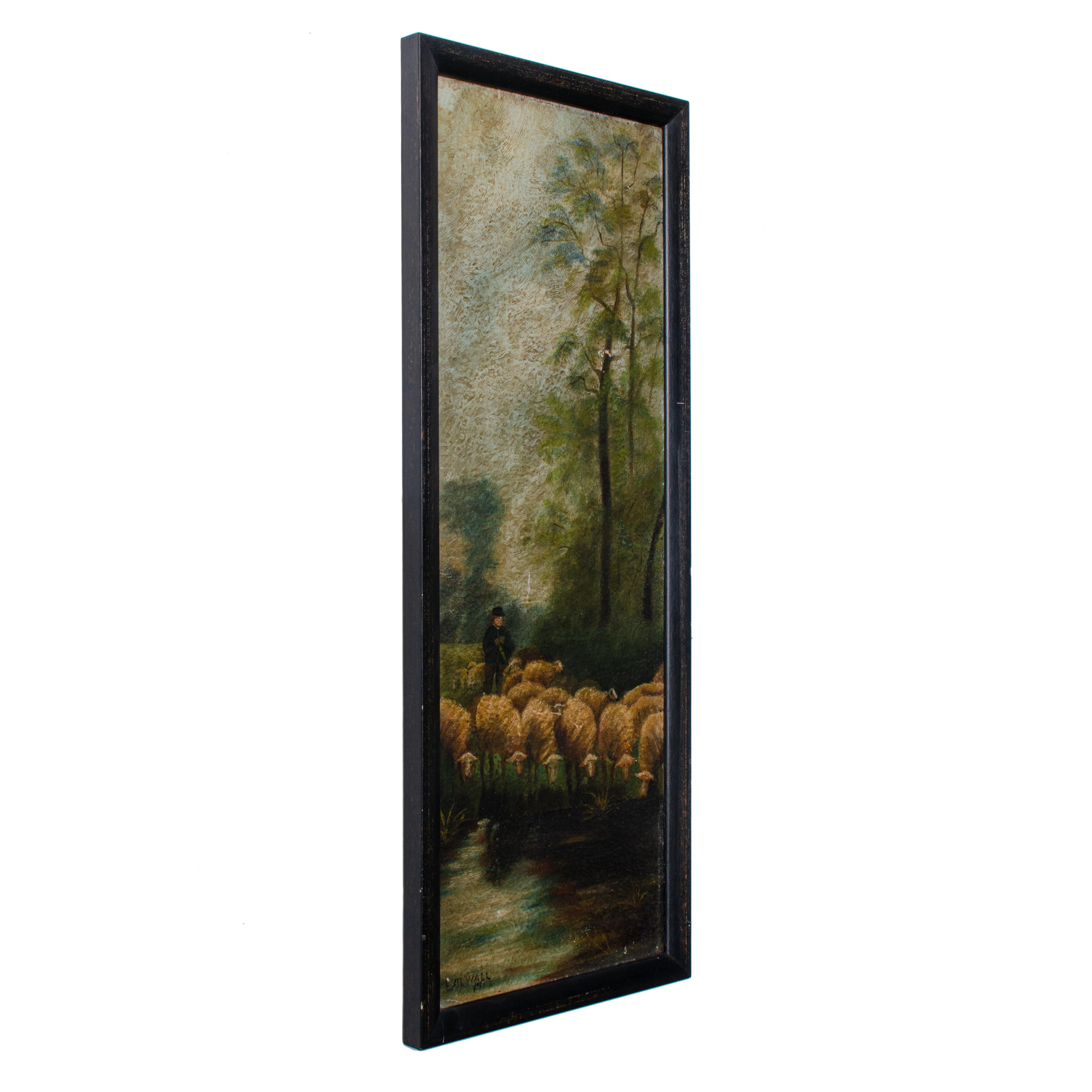 Pintura Pastor y rebaño, 1917 en venta 1