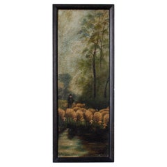 Shepherd and Flock Painting, 1917