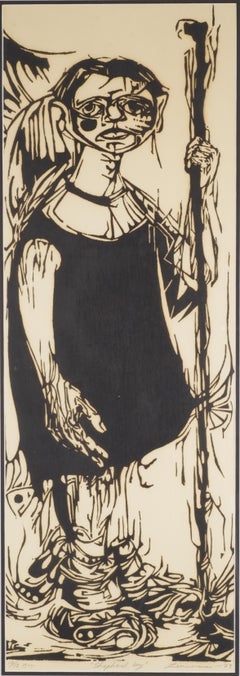 "Shepherd Boy" by Zimmermann, Limited Edition B&W Print 10/12, 1963