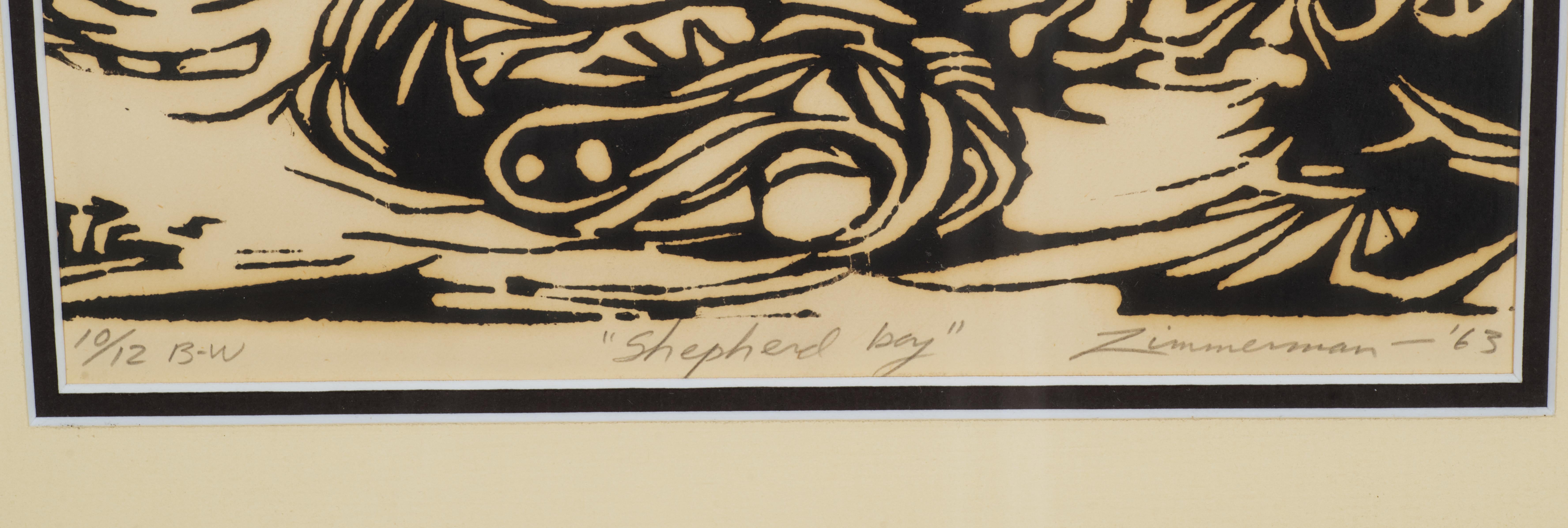 „Shepherd Boy“ von Zimmermann, limitierte Auflage von B&W-Druck 10/12, 1963 (Moderne der Mitte des Jahrhunderts) im Angebot