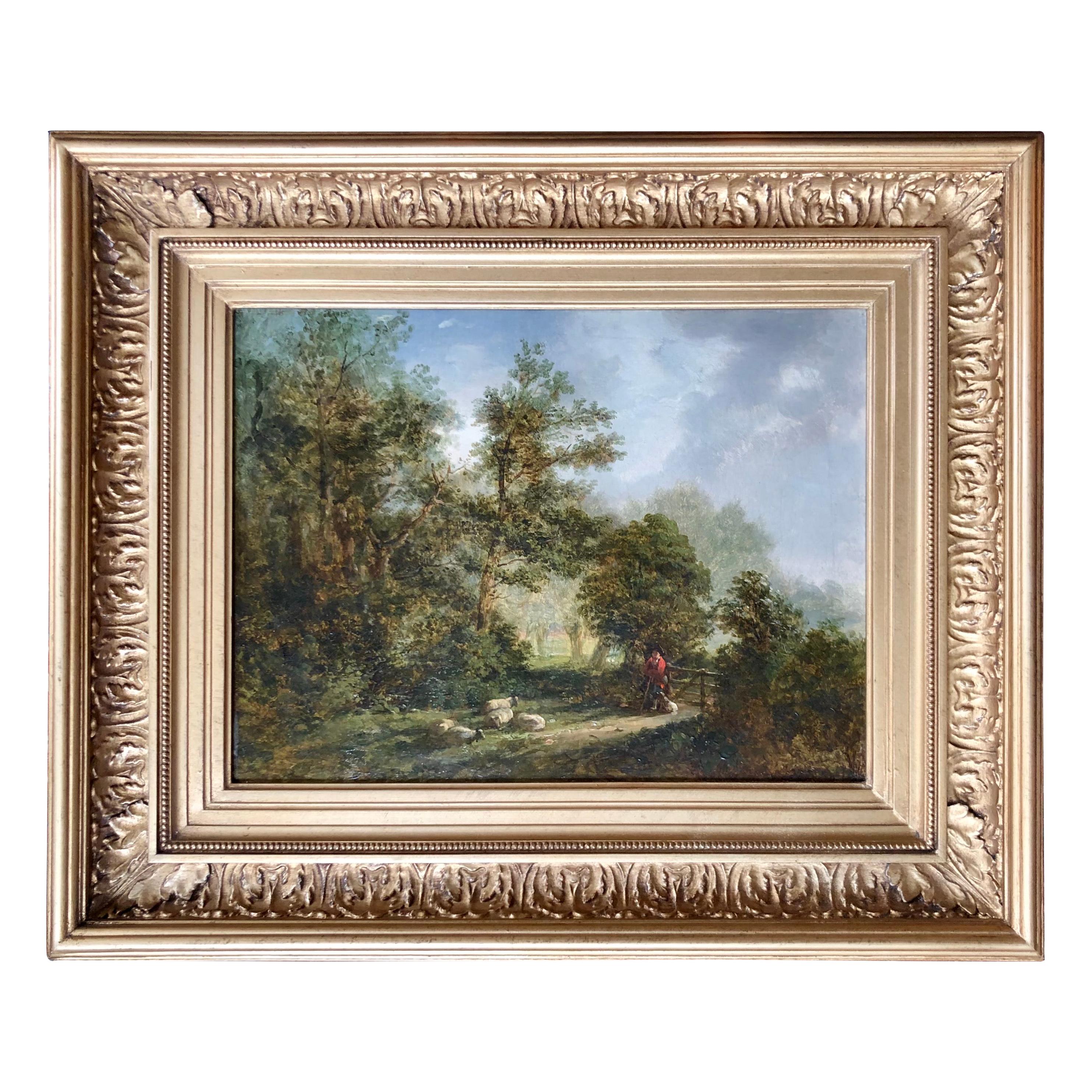 "Shepherd in a Clearing" Attributed to Alexander Nasmyth