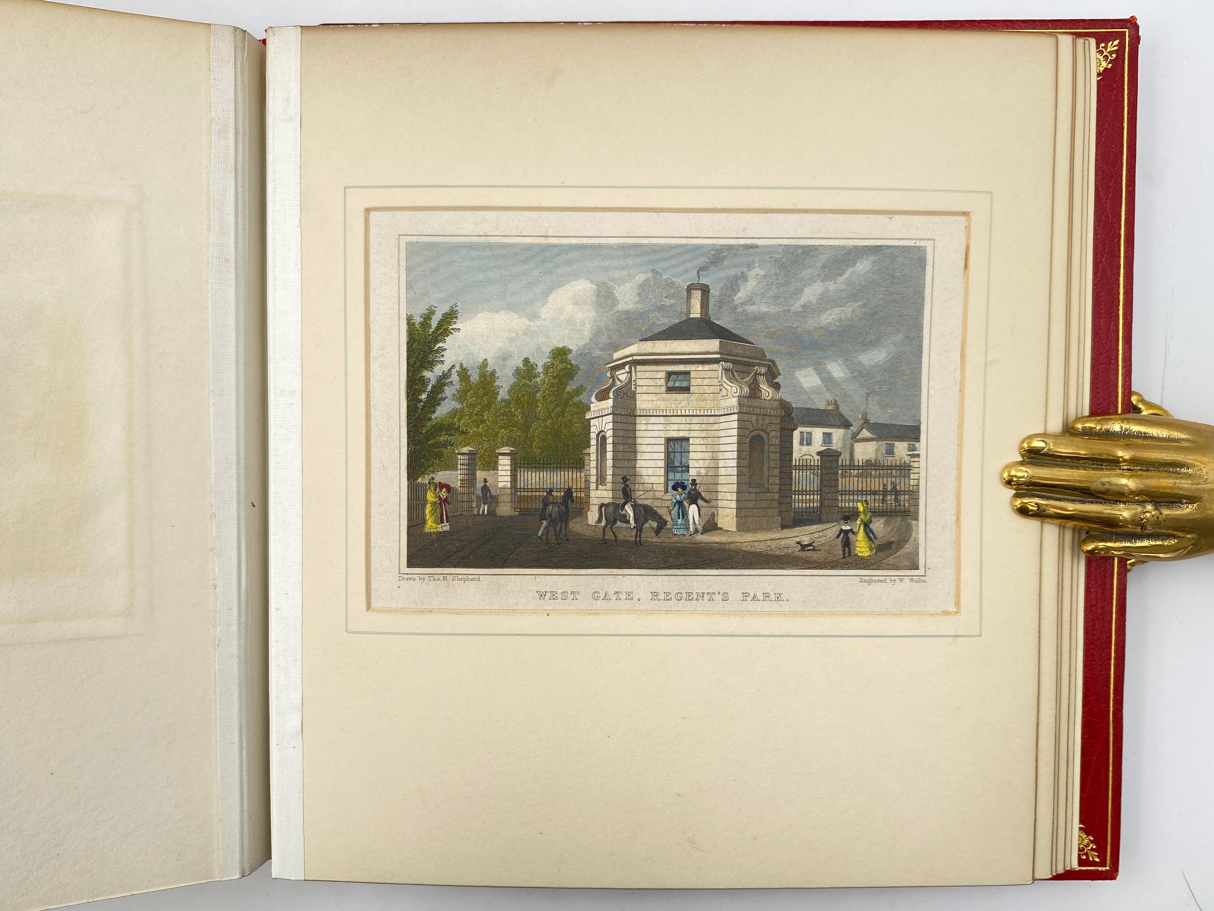 Inciso Shepherd's View of & Around Regent's Park : 37 incisioni in bella rilegatura in vendita