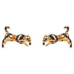 Orecchini a clip in oro Sher, diamante non tagliato, design contemporaneo by Kahana Jewelers