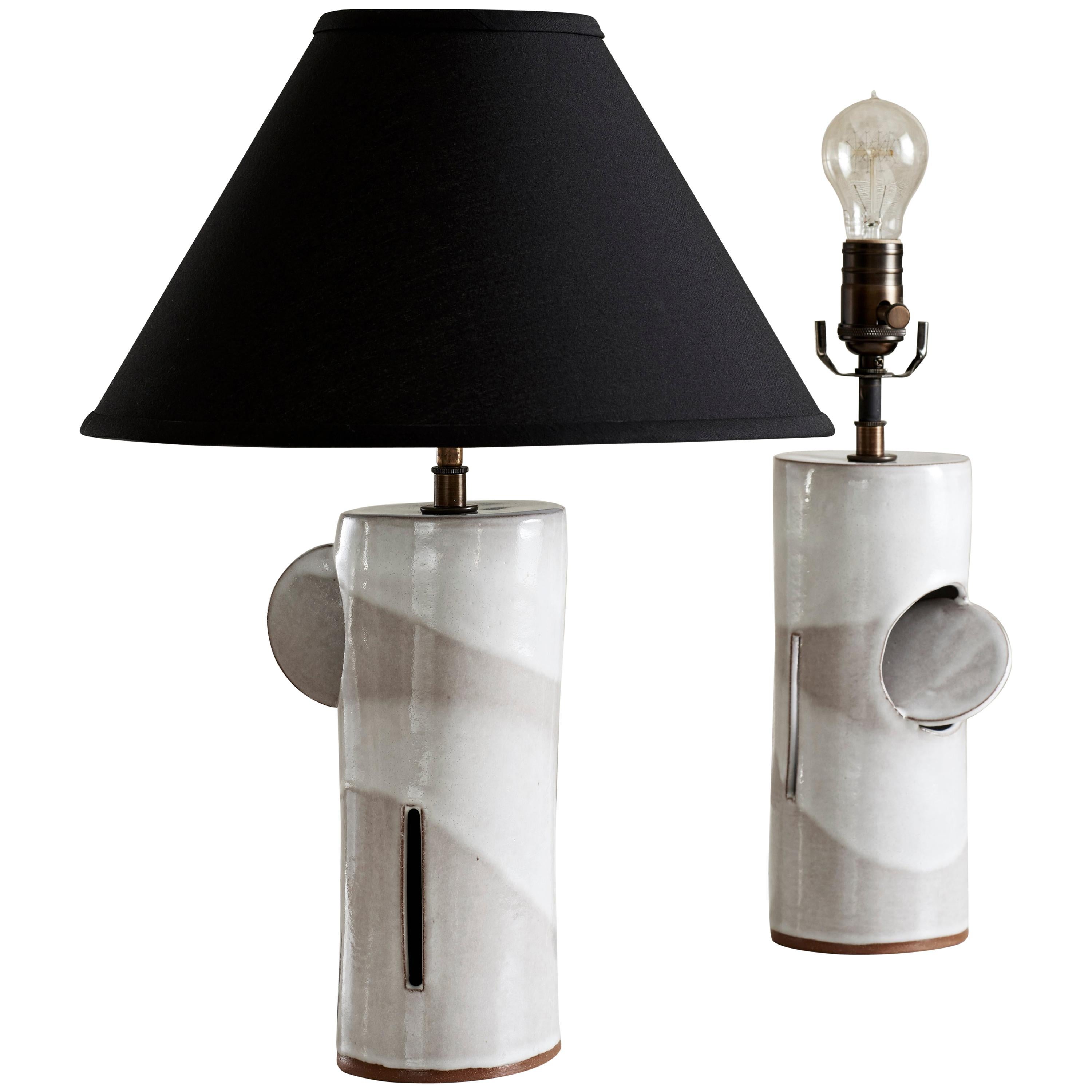 Sherald Lamp, Ceramic Sculptural Table Lamp by Dumais Made