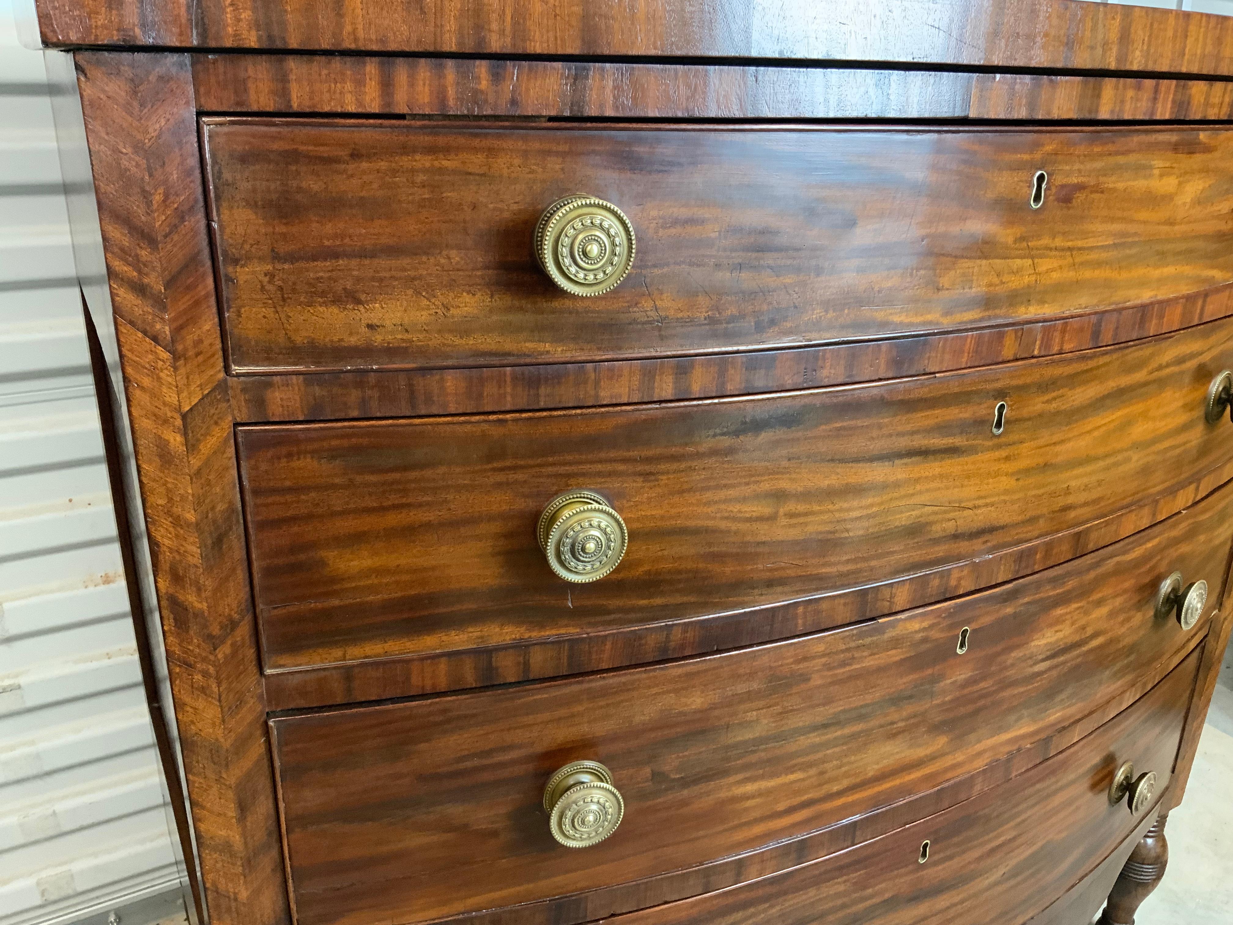 Sheraton Bow Front Chest  3