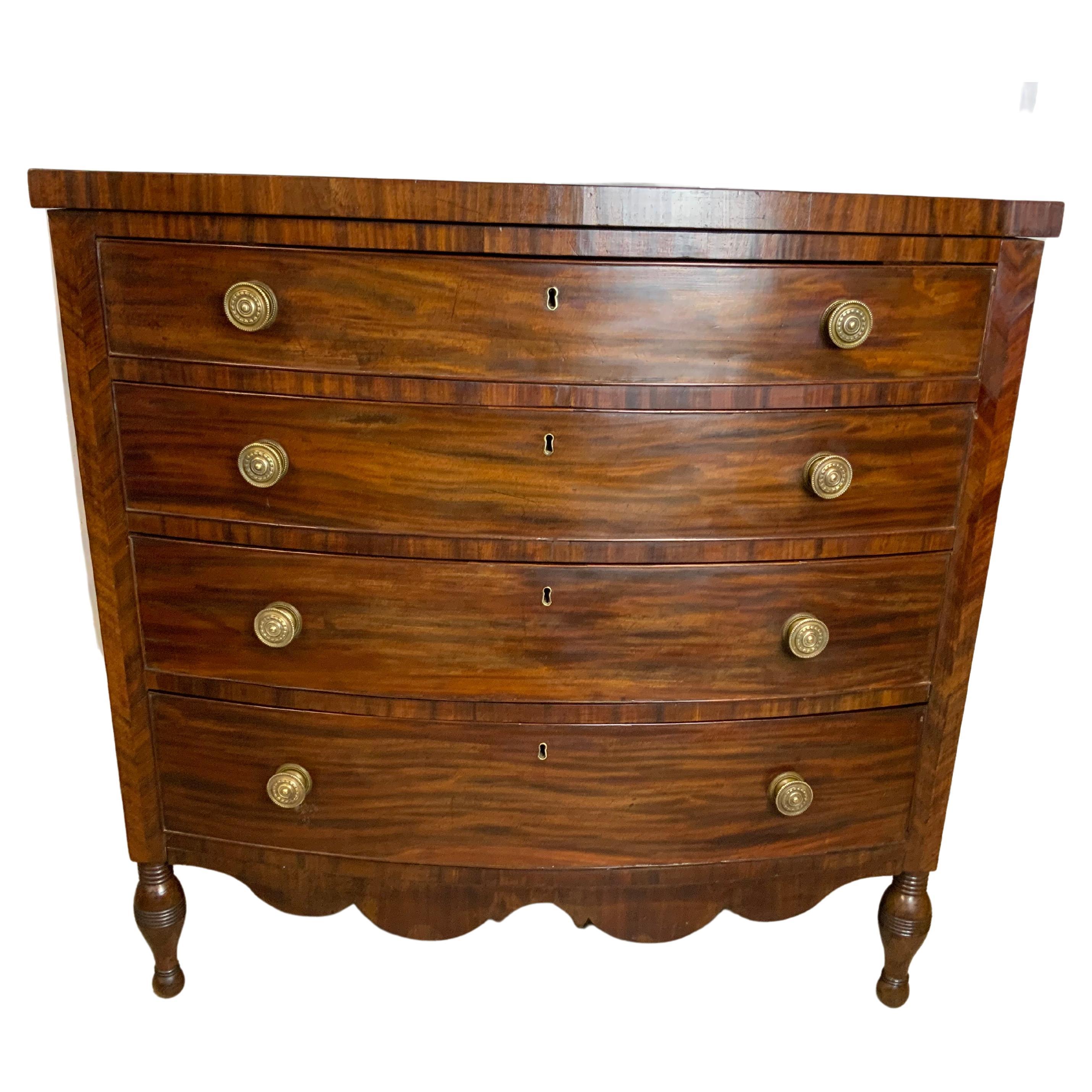 Sheraton Bow Front Chest 