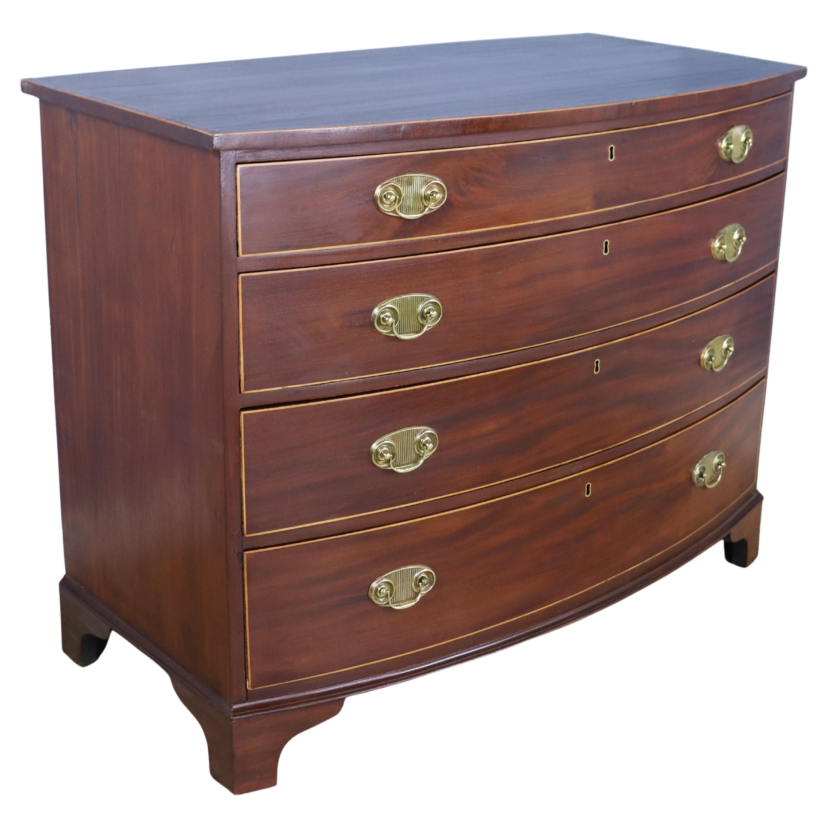 Sheraton Bowfront Chest of Drawers