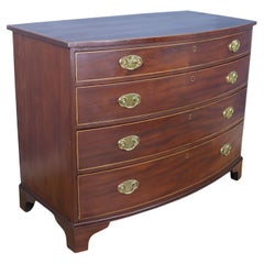 Antique Sheraton Bowfront Chest of Drawers