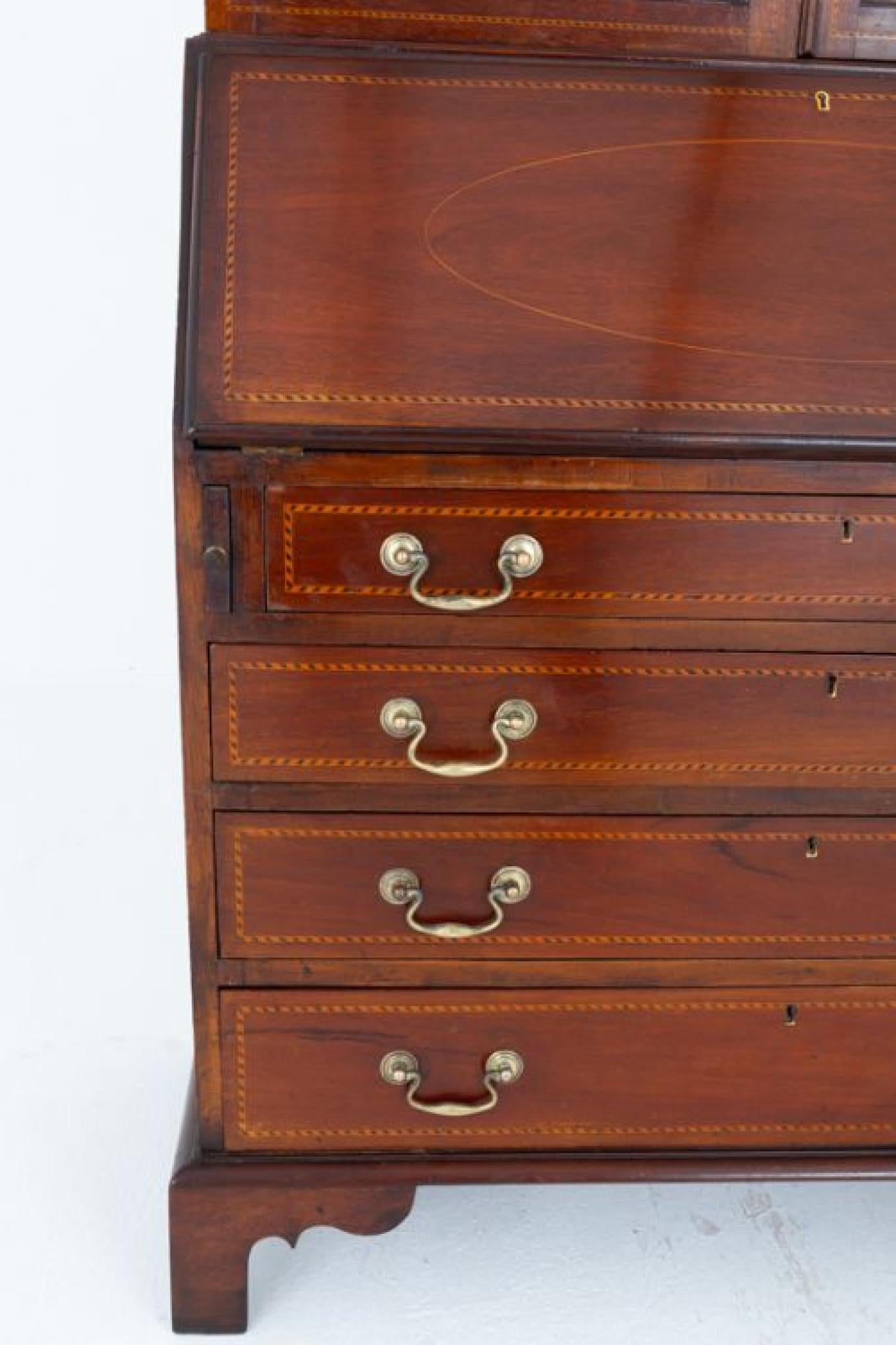 Libreria Bureau Sheraton Revival Scrivania in mogano In condizioni buone in vendita a Potters Bar, GB