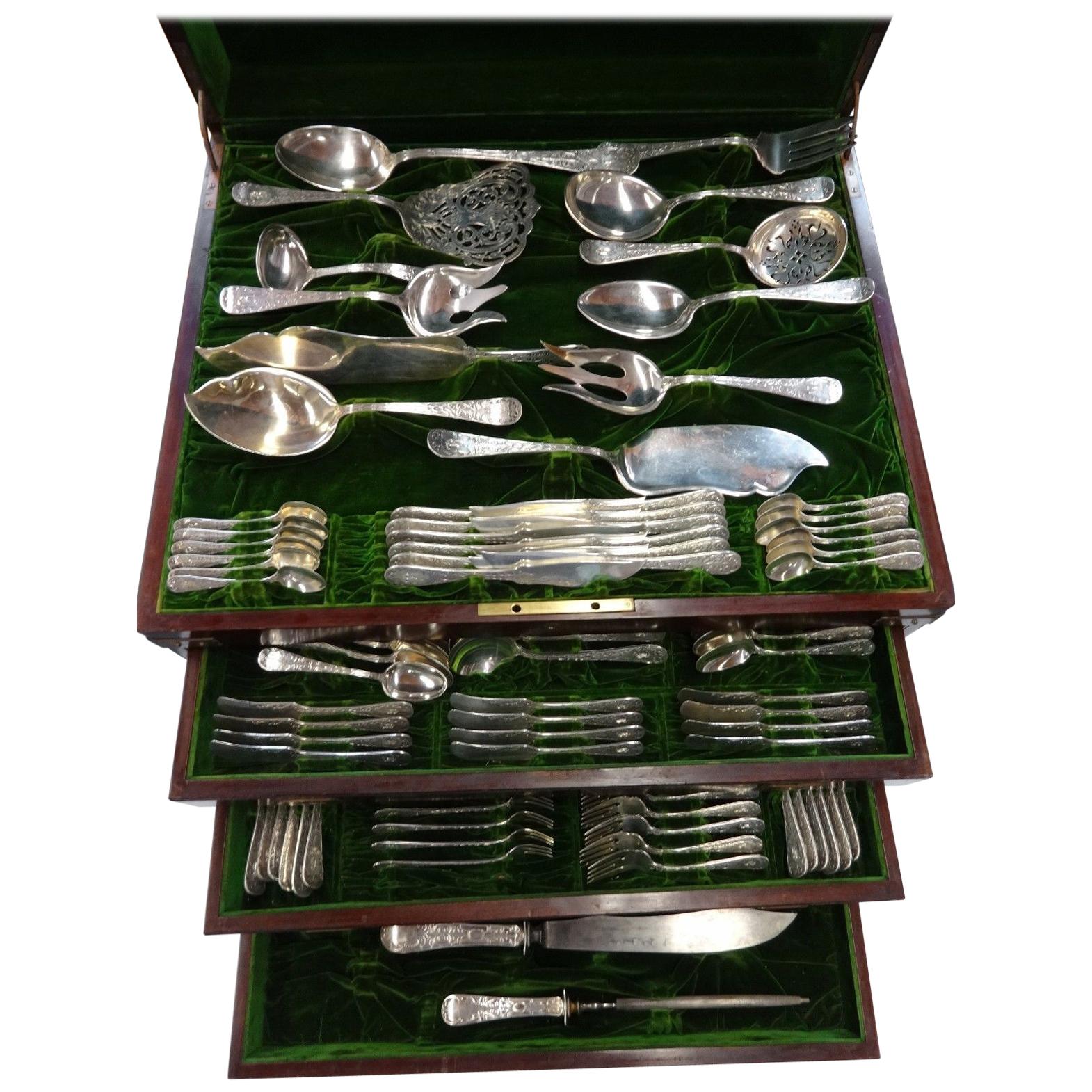 Sheraton by Mount Vernon Sterling Silver Flatware Set of Fitted Chest