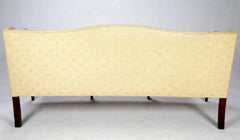 Sheraton Camel Back Sofa with Mahogany Reeded Legs and Inlay