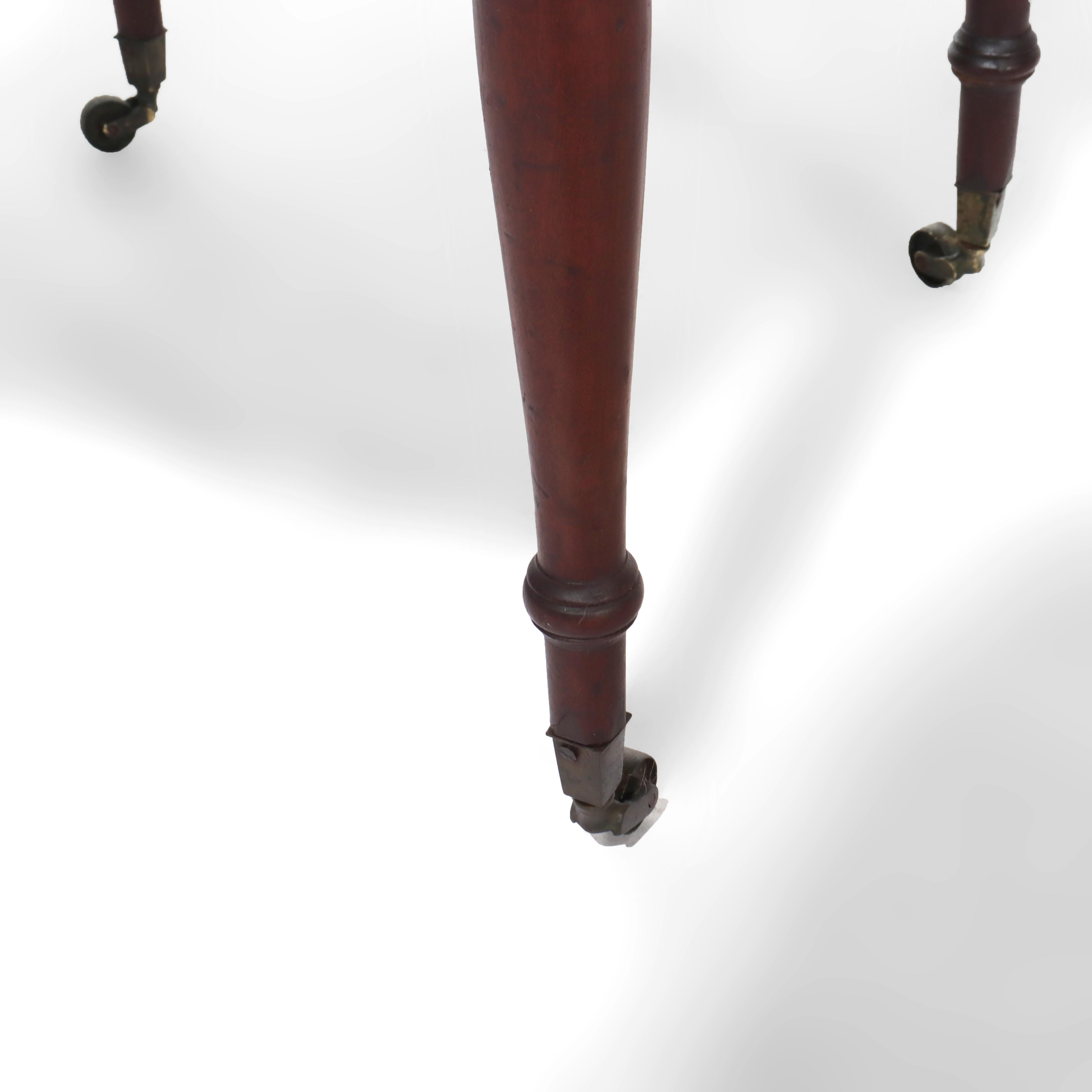 19th Century Sheraton Cherry & Tiger Maple Three-Drawer Sewing Stand C1830 For Sale