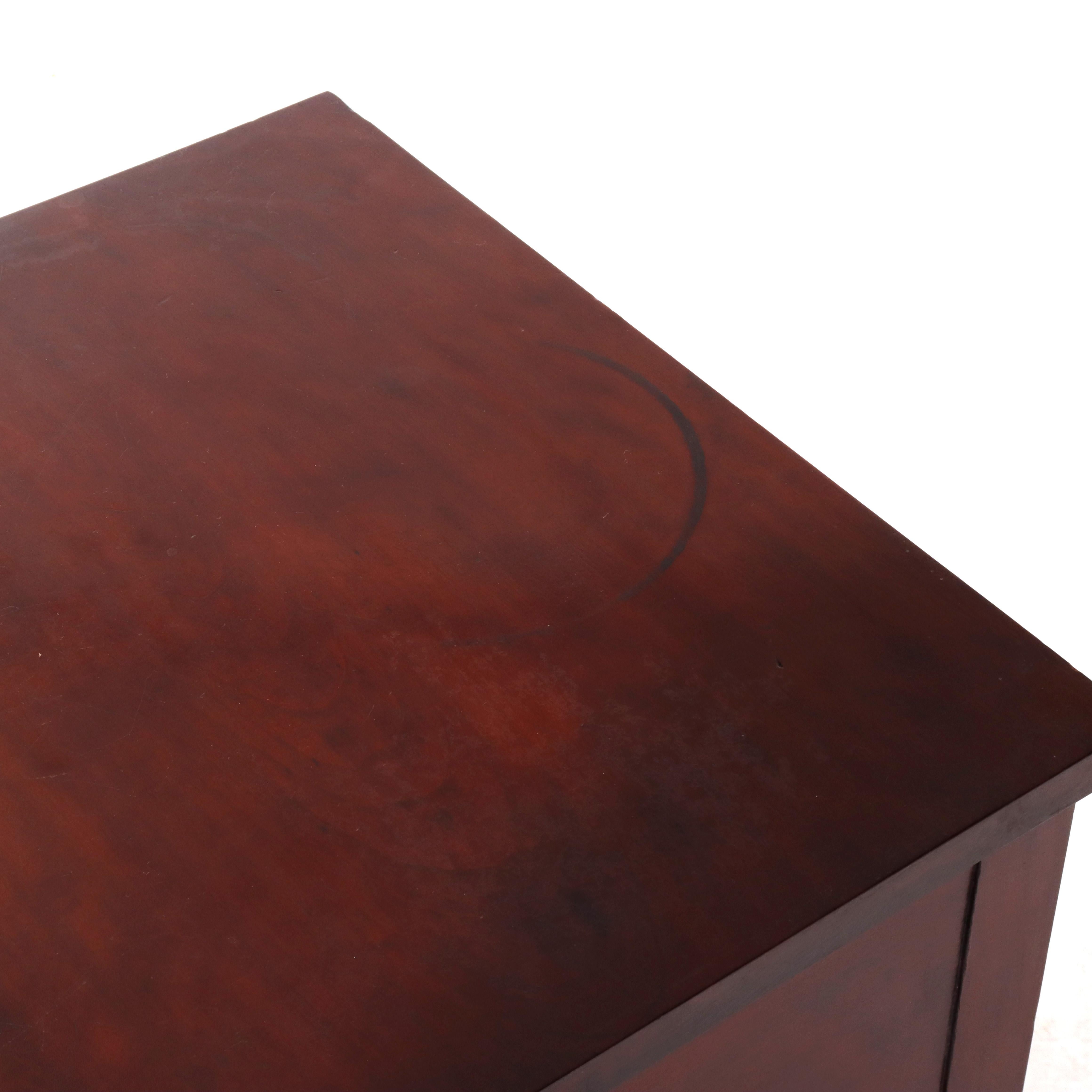 Sheraton Cherry & Tiger Maple Three-Drawer Sewing Stand C1830 For Sale 1