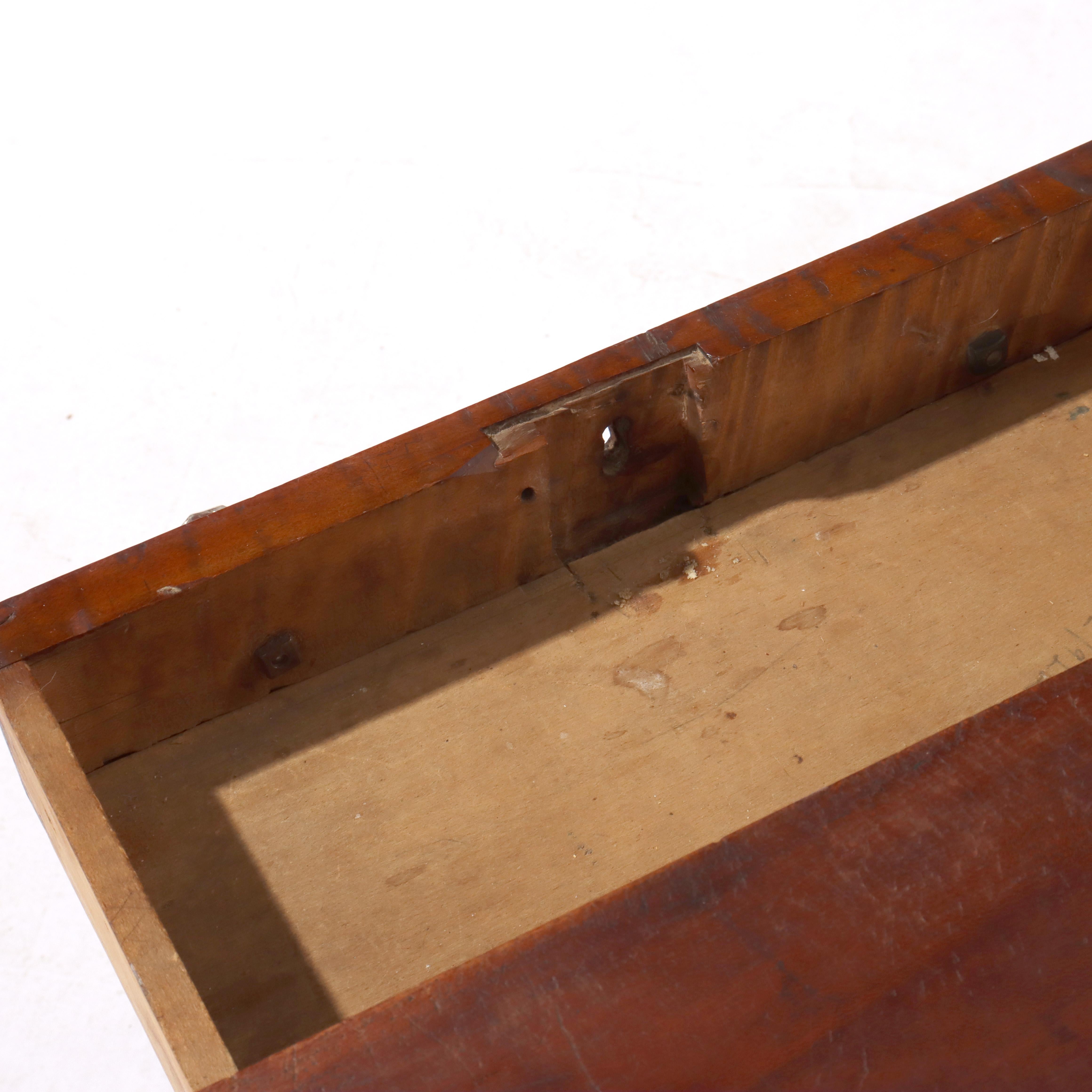 Sheraton Cherry & Tiger Maple Three-Drawer Sewing Stand C1830 For Sale 4