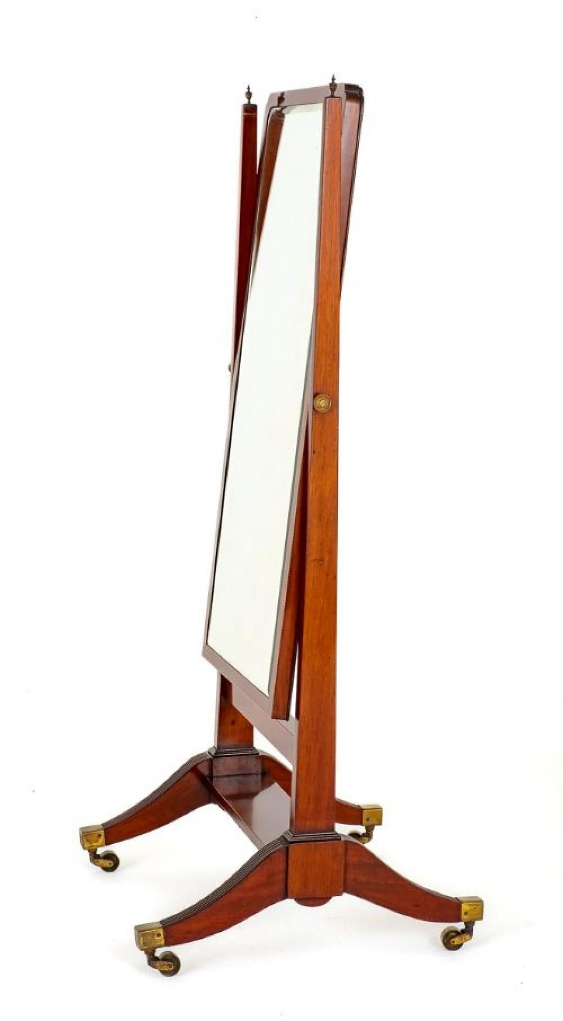 Specchio chevale Sheraton Antique Mirror 1890 in vendita 3