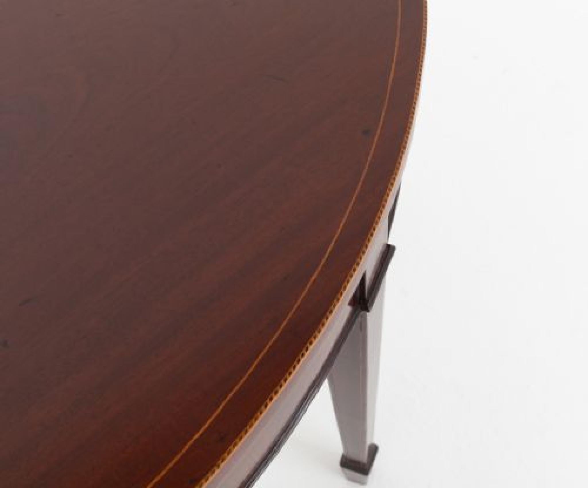 Sheraton Console Table Demi Lune Mahogany 1880 Bon état - En vente à Potters Bar, GB