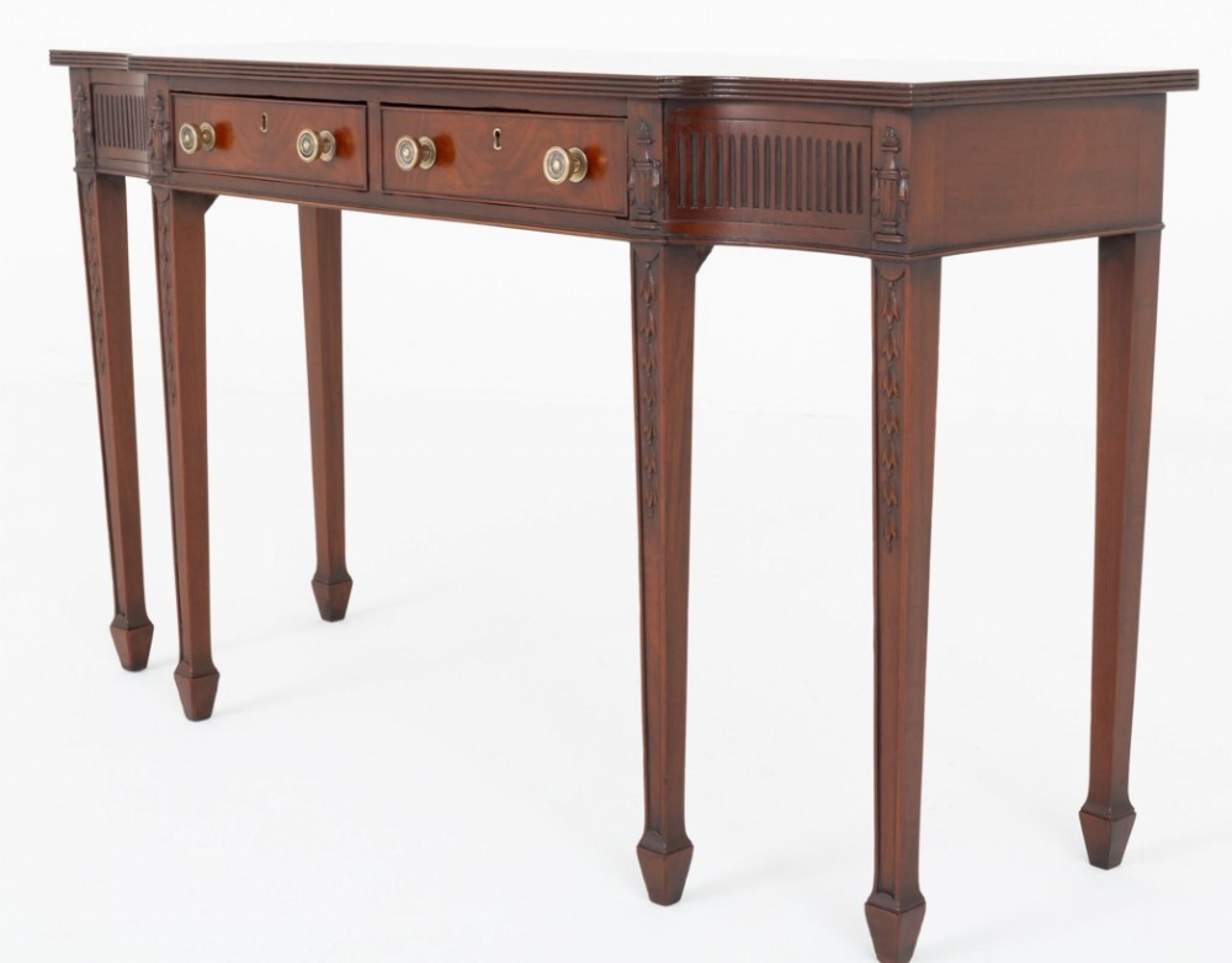 Sheraton Console Table Mahogany Server Revival 19th Century In Good Condition In Potters Bar, GB