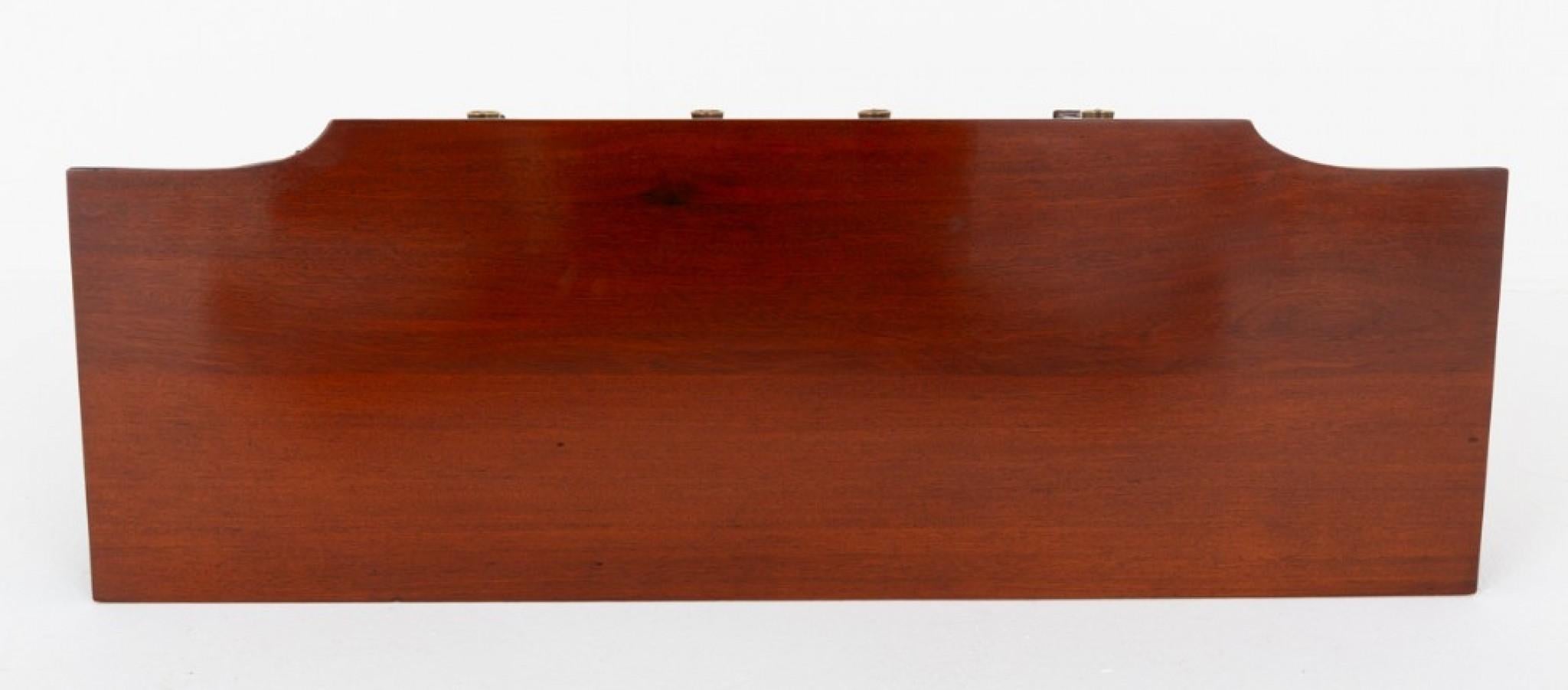 Sheraton Console Table Mahogany Server Revival 19th Century 1