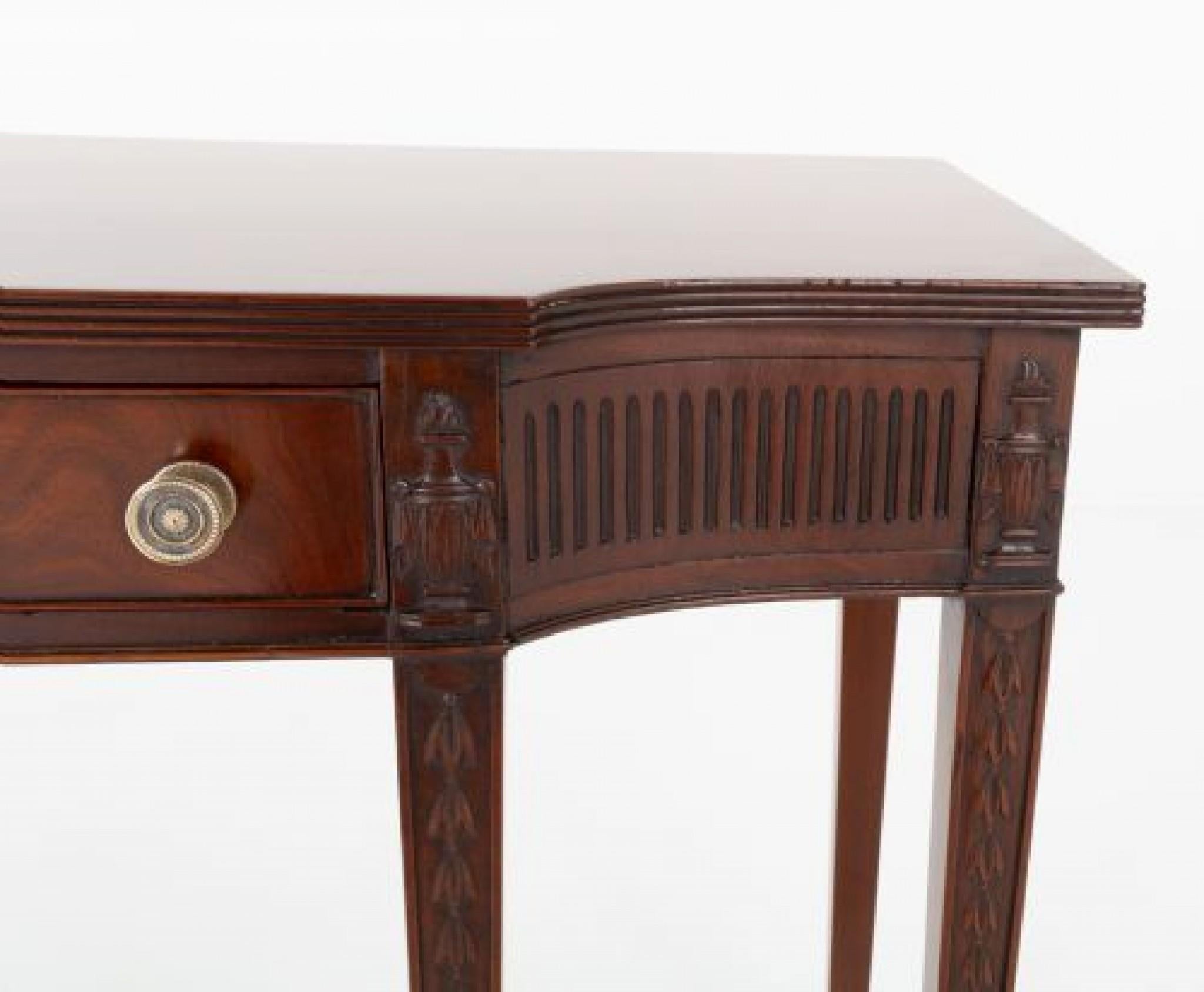 Sheraton Console Table Mahogany Server Revival 19th Century 4