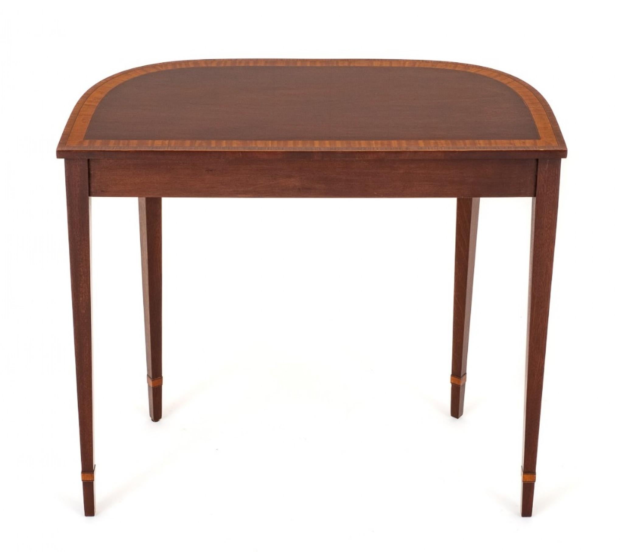 Sheraton Console Table Revival Mahogany Hall Tables For Sale at 1stDibs