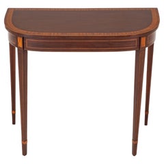 Sheraton Console Table Revival Mahogany Hall Tables