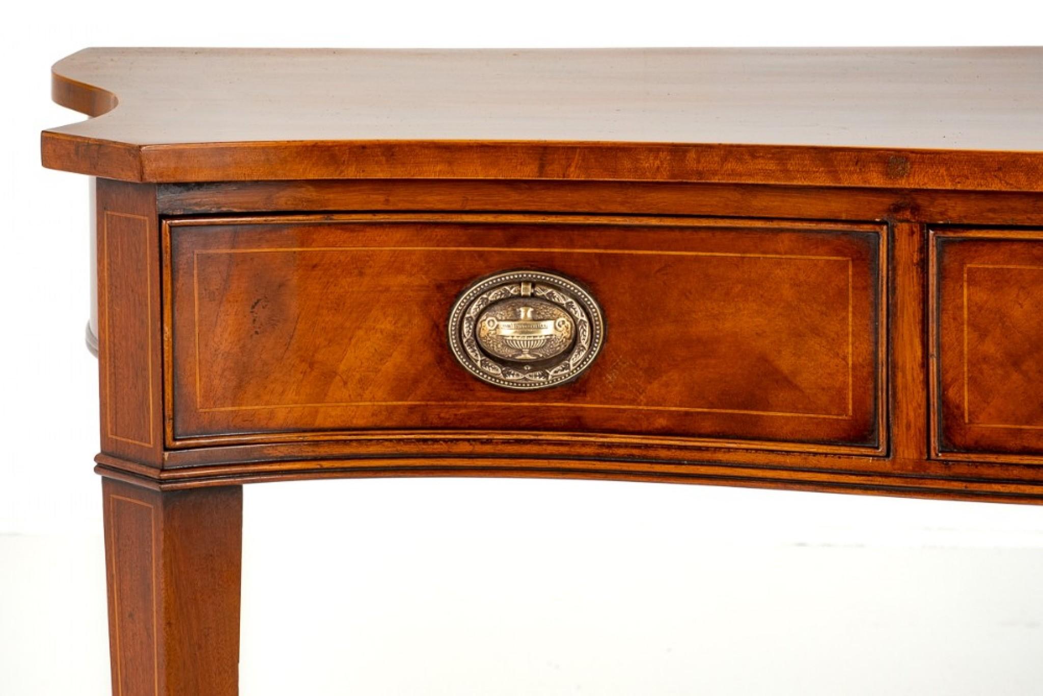 Early 20th Century Sheraton Console Table Server Mahogany Revival For Sale