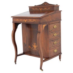 Sheraton Davenport Desk 1890 Mahogany Antique