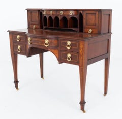 Sheraton Desk Mahogany Bonheur Du Jour 1880