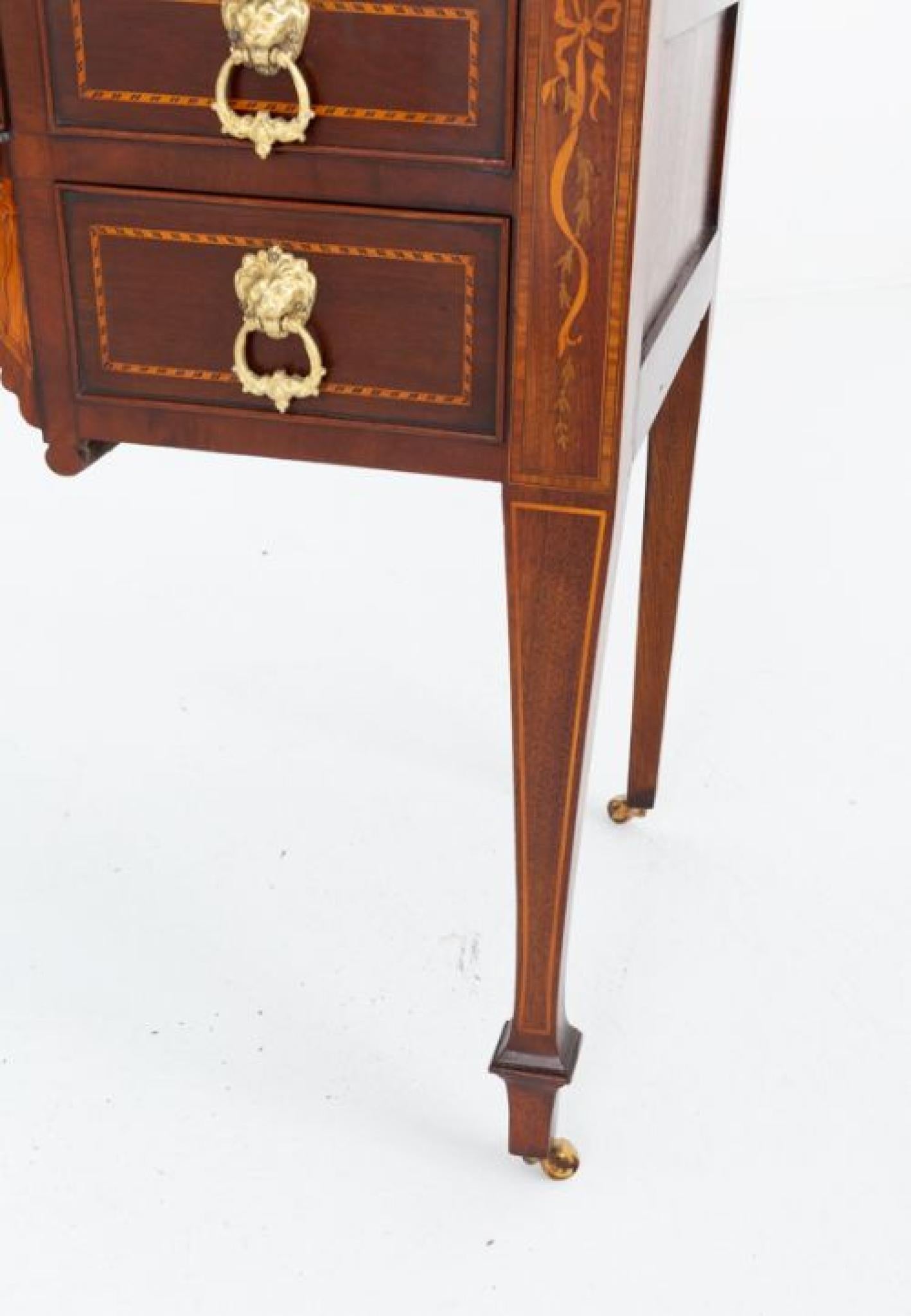 Wood Sheraton Desk Mahogany Bonheur Du Jour 1880 For Sale