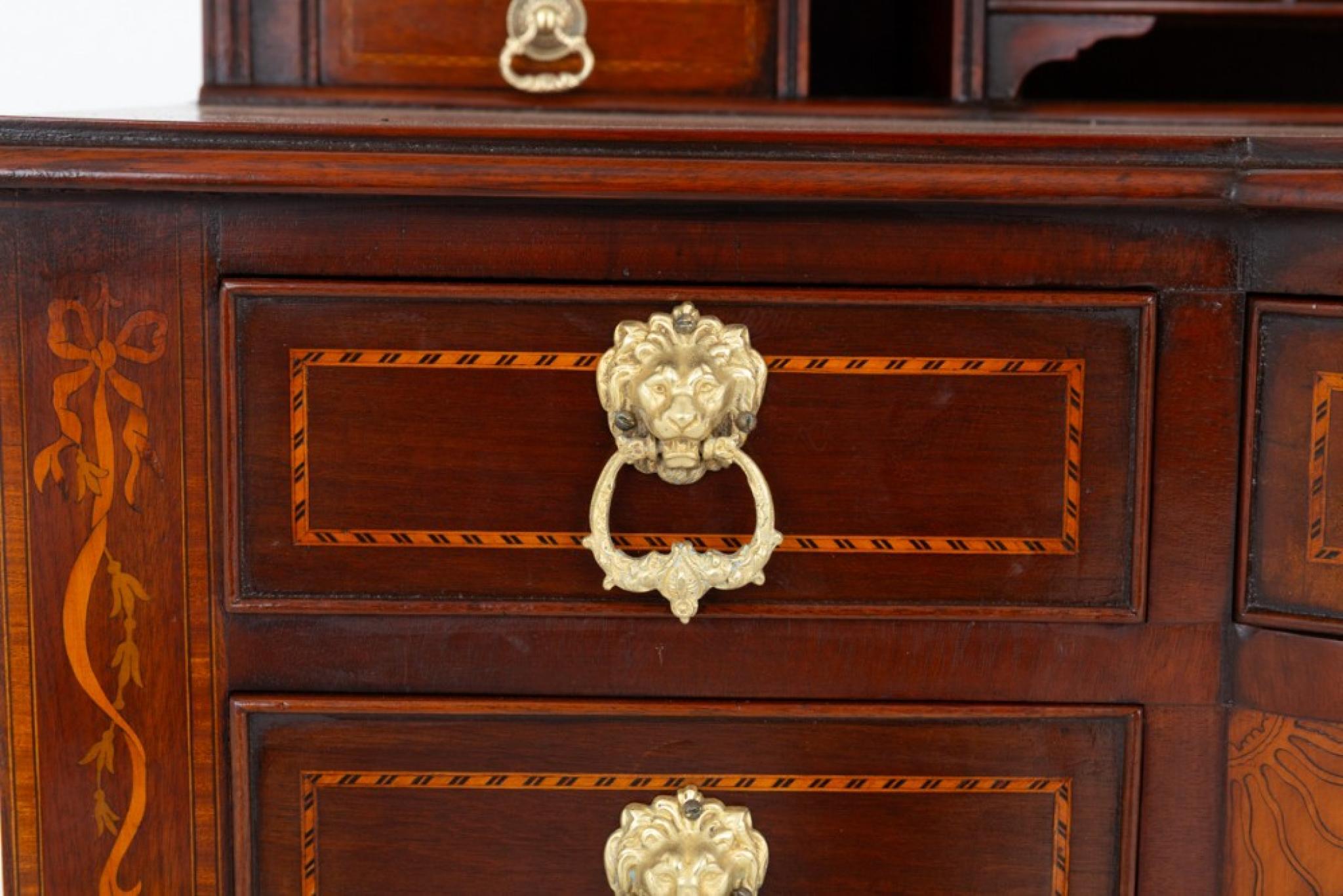 Sheraton Desk Mahogany Bonheur Du Jour 1880 For Sale 1