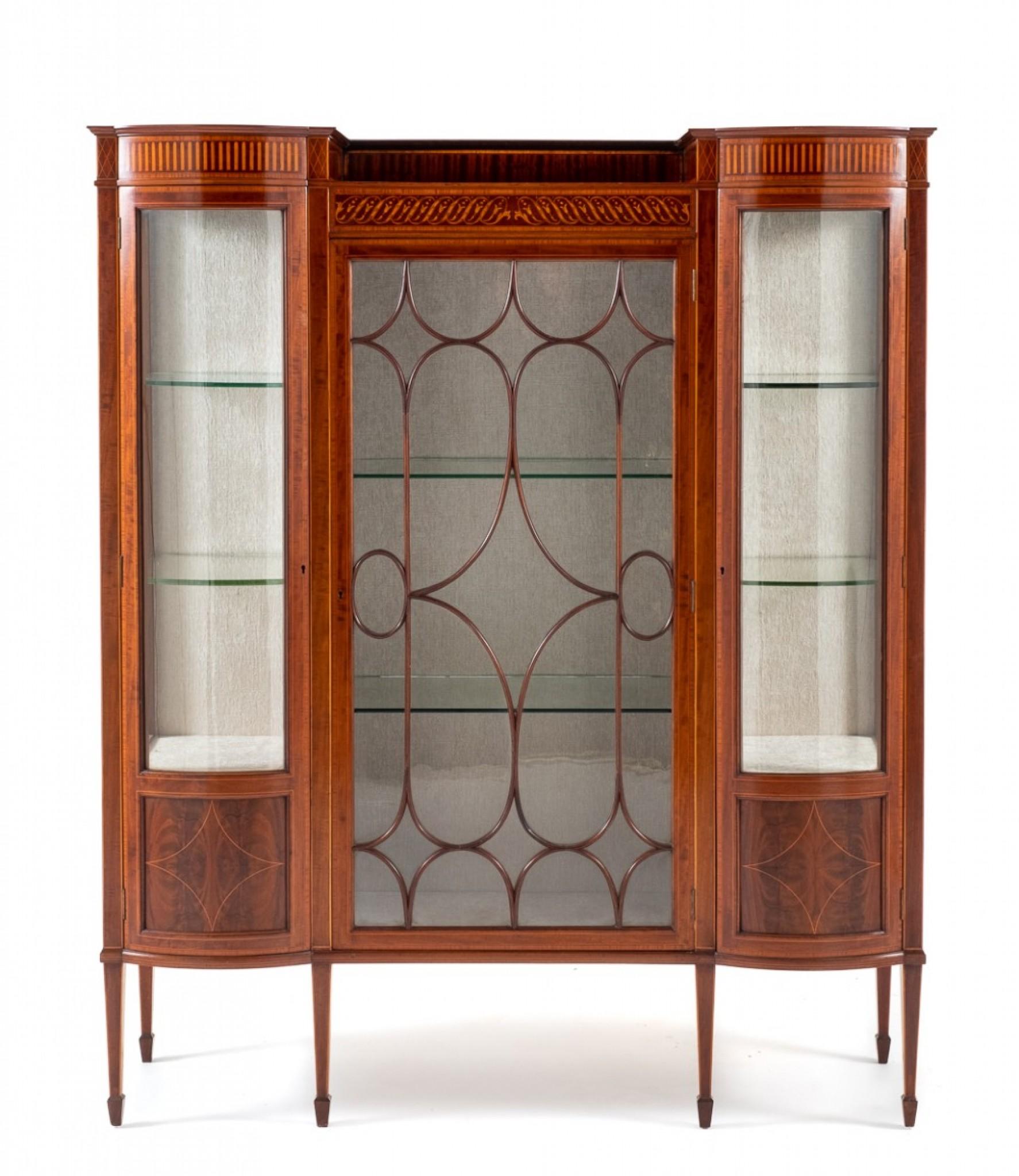 Sheraton Display Cabinet Antique Mahogany 3
