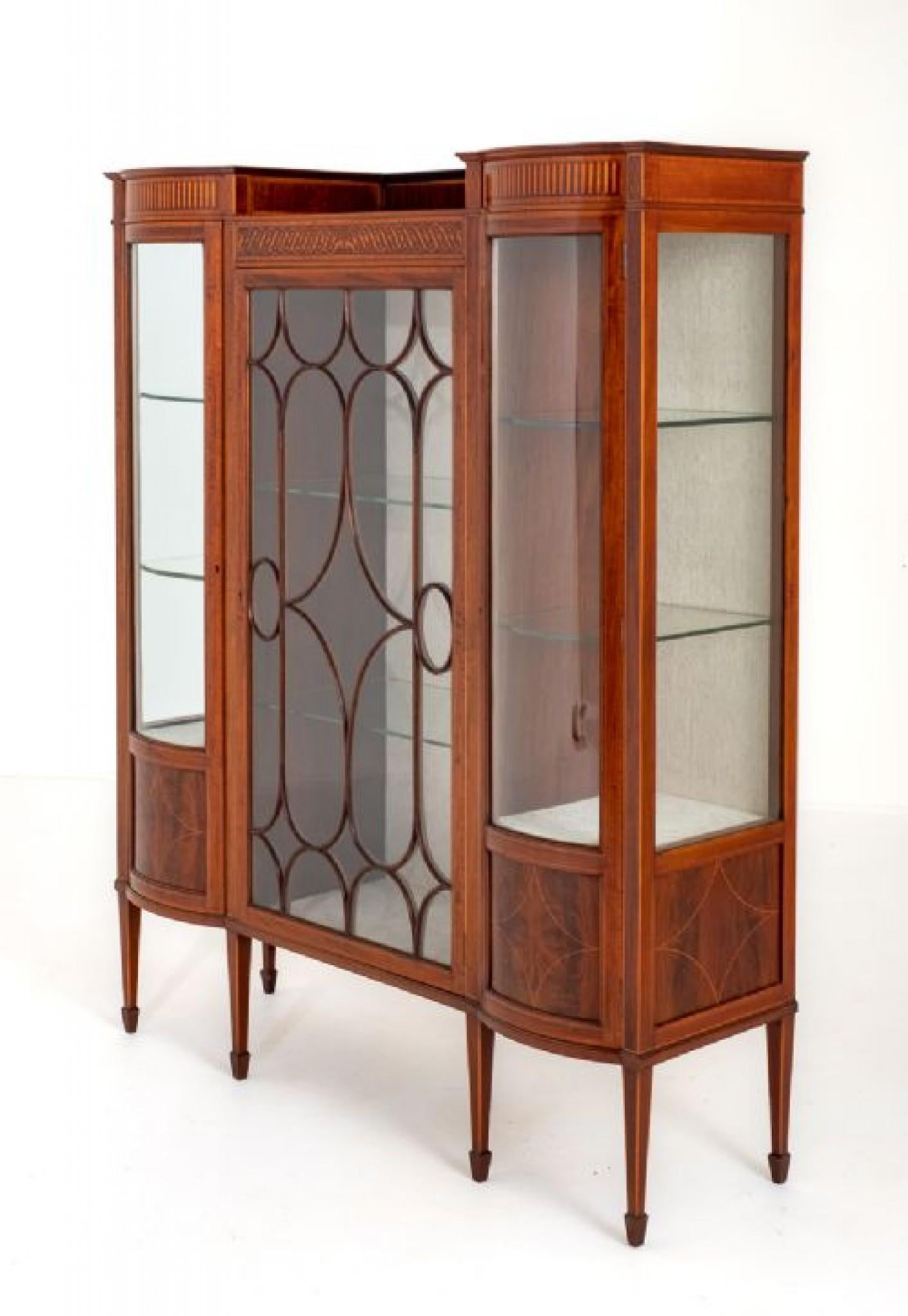 Sheraton Display Cabinet Antique Mahogany 4