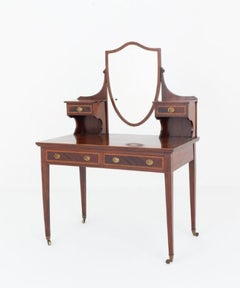 Antique Sheraton Dressing Table Mahogany Revival Dresser 1900