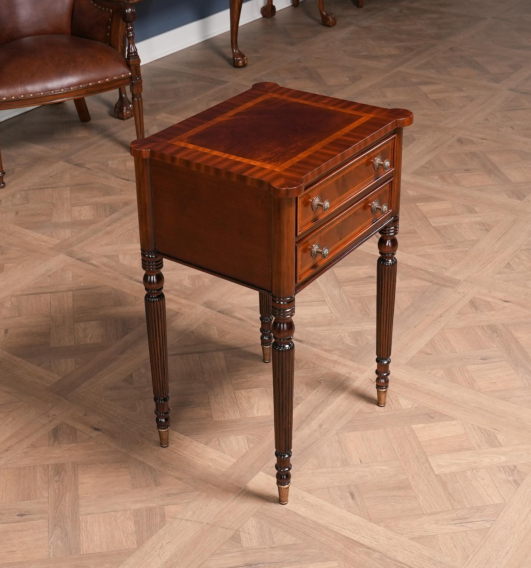 Contemporary Sheraton End Table For Sale