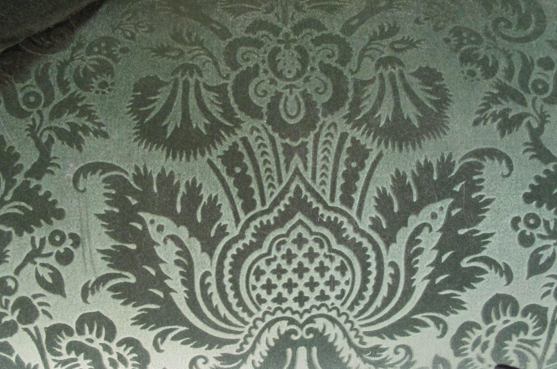 Sheraton English Carved Mahogany Upholstered Sofa circa 1820  For Sale 2