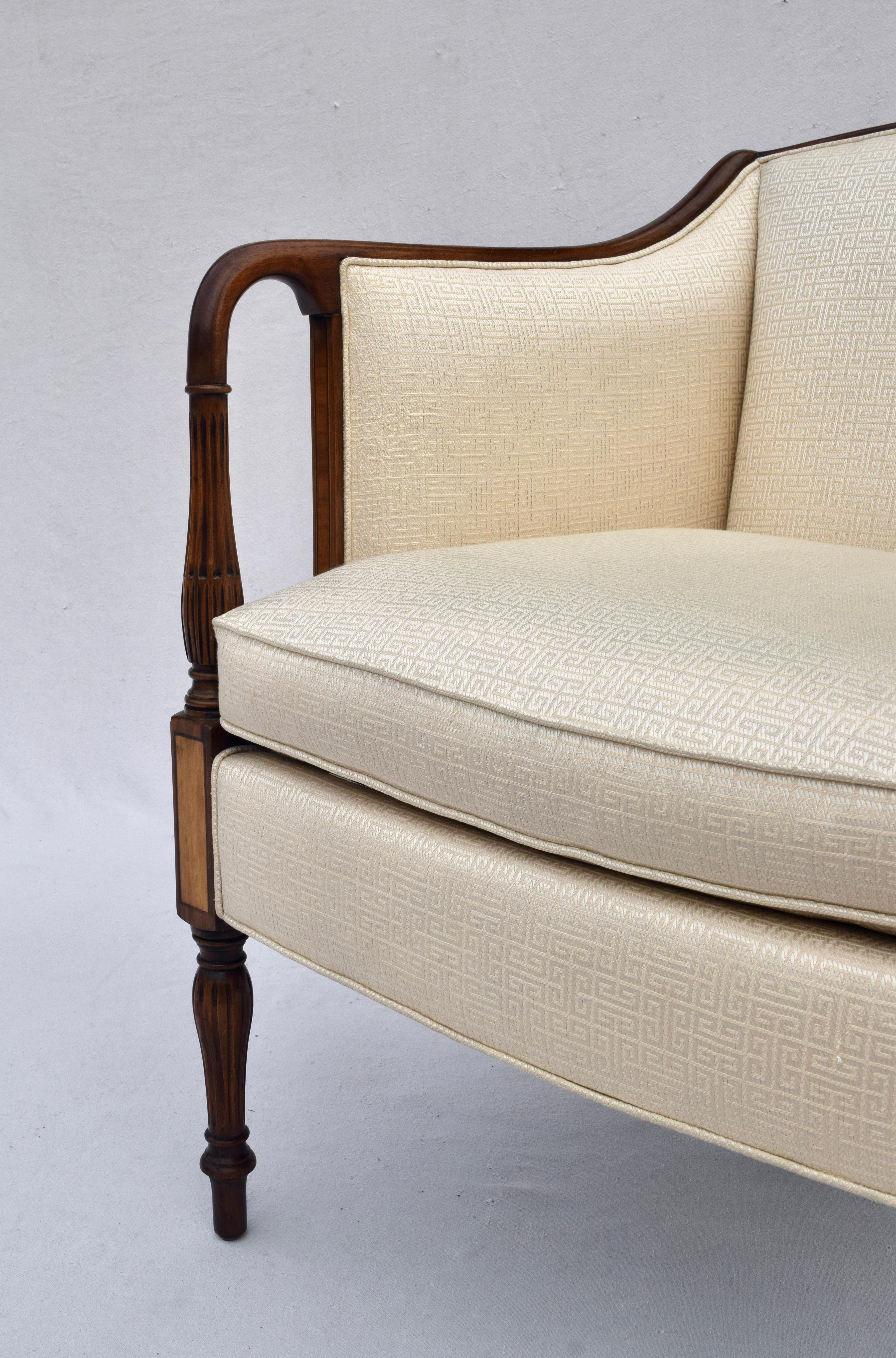 Sheraton Federal Style Upholstered Inlaid Club Chairs by Southwood Hickory, NC 3